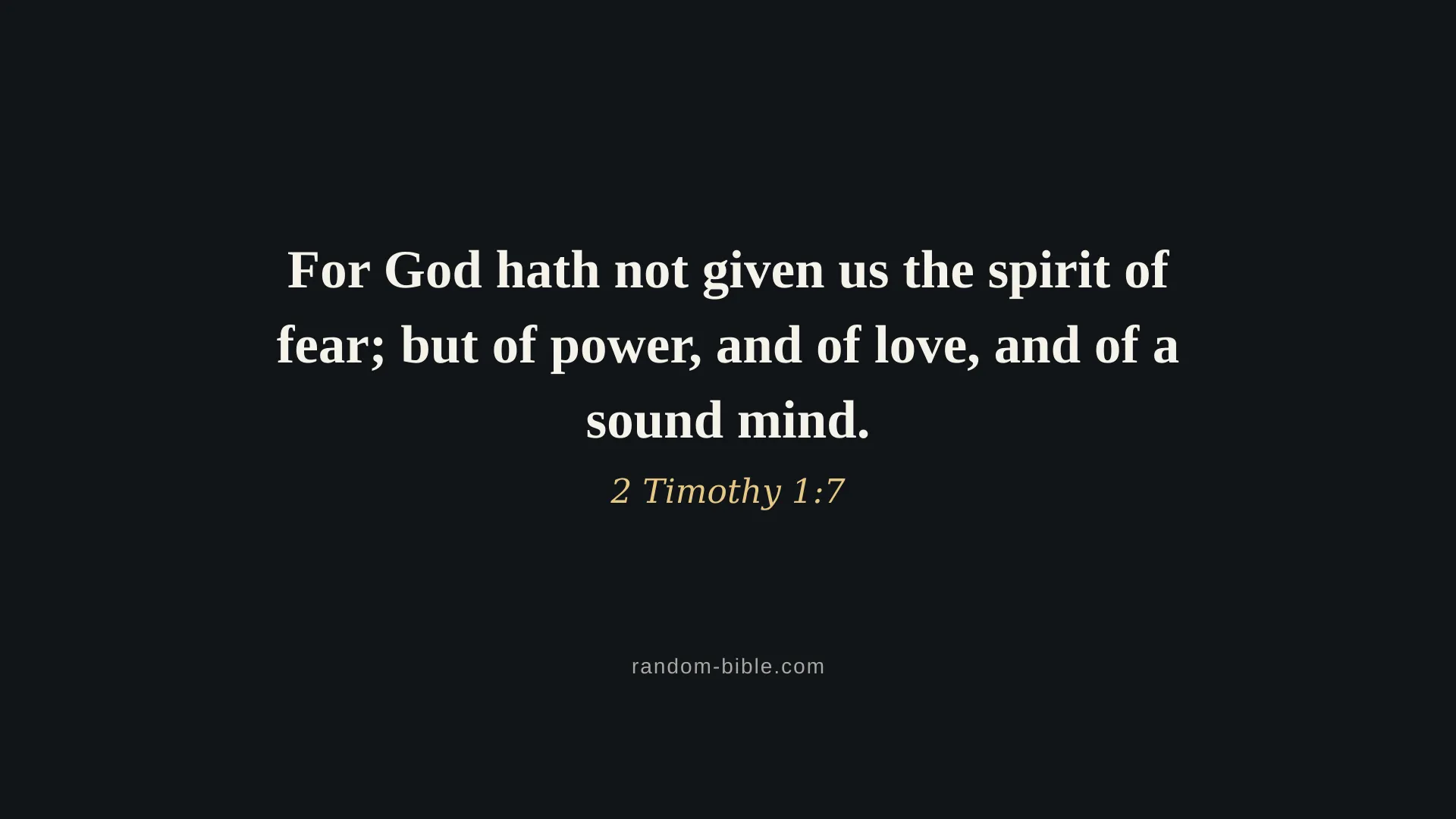 2 Timothy 1:7 dark Bible verse wallpaper for desktop and laptop (KJV)