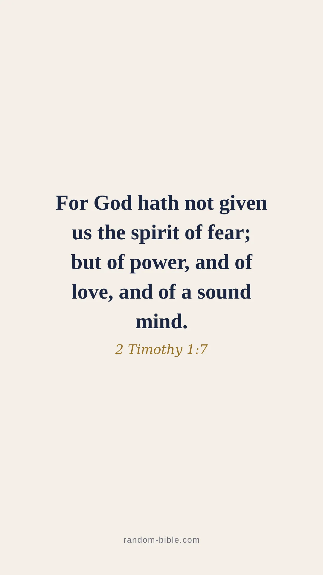 2 Timothy 1:7 minimal Bible verse wallpaper (KJV)