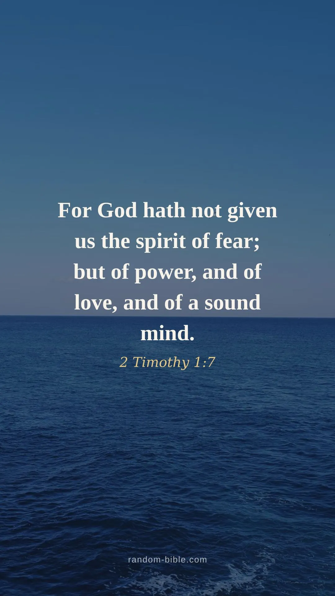 2 Timothy 1:7 — Bible verse wallpaper