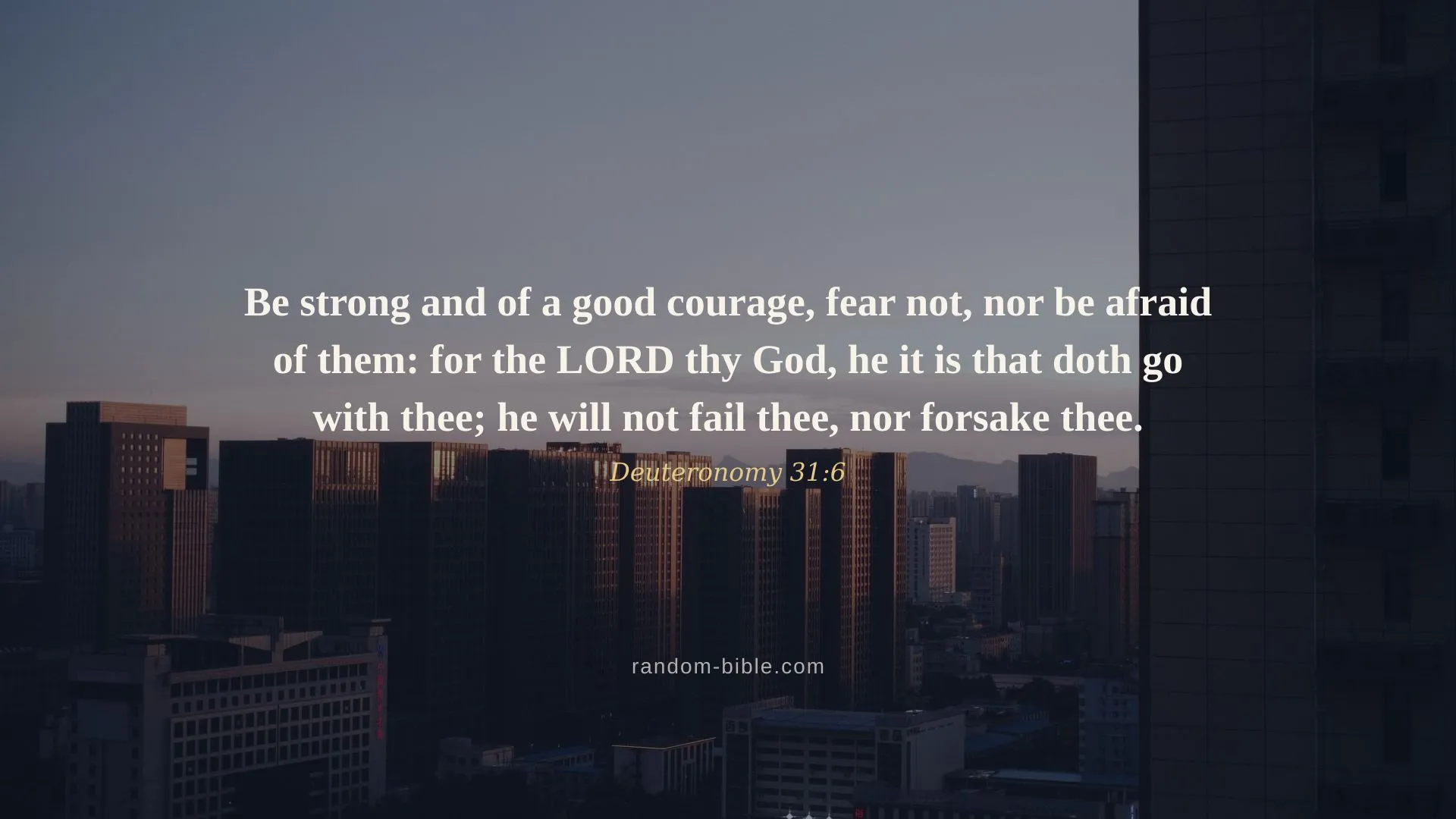 Deuteronomy 31:6 — Bible verse wallpaper