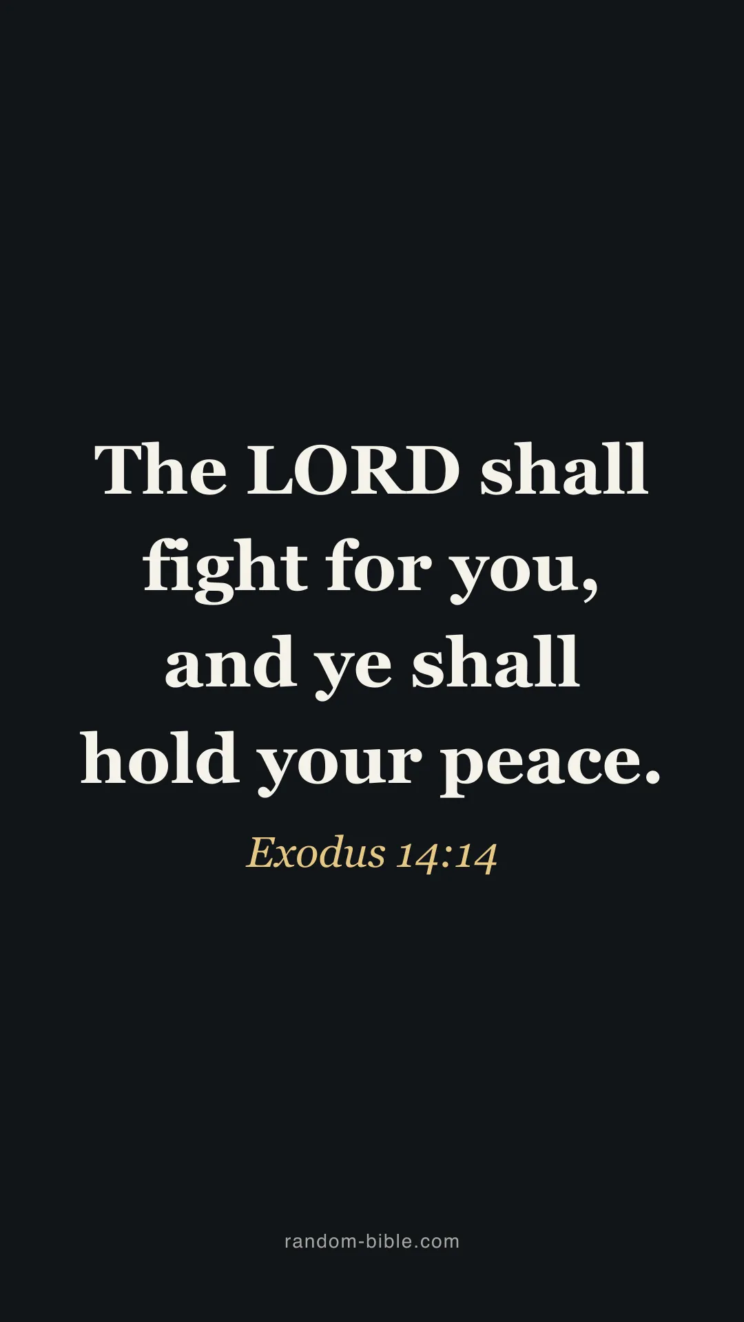 Exodus 14:14 dark Bible verse wallpaper (KJV)
