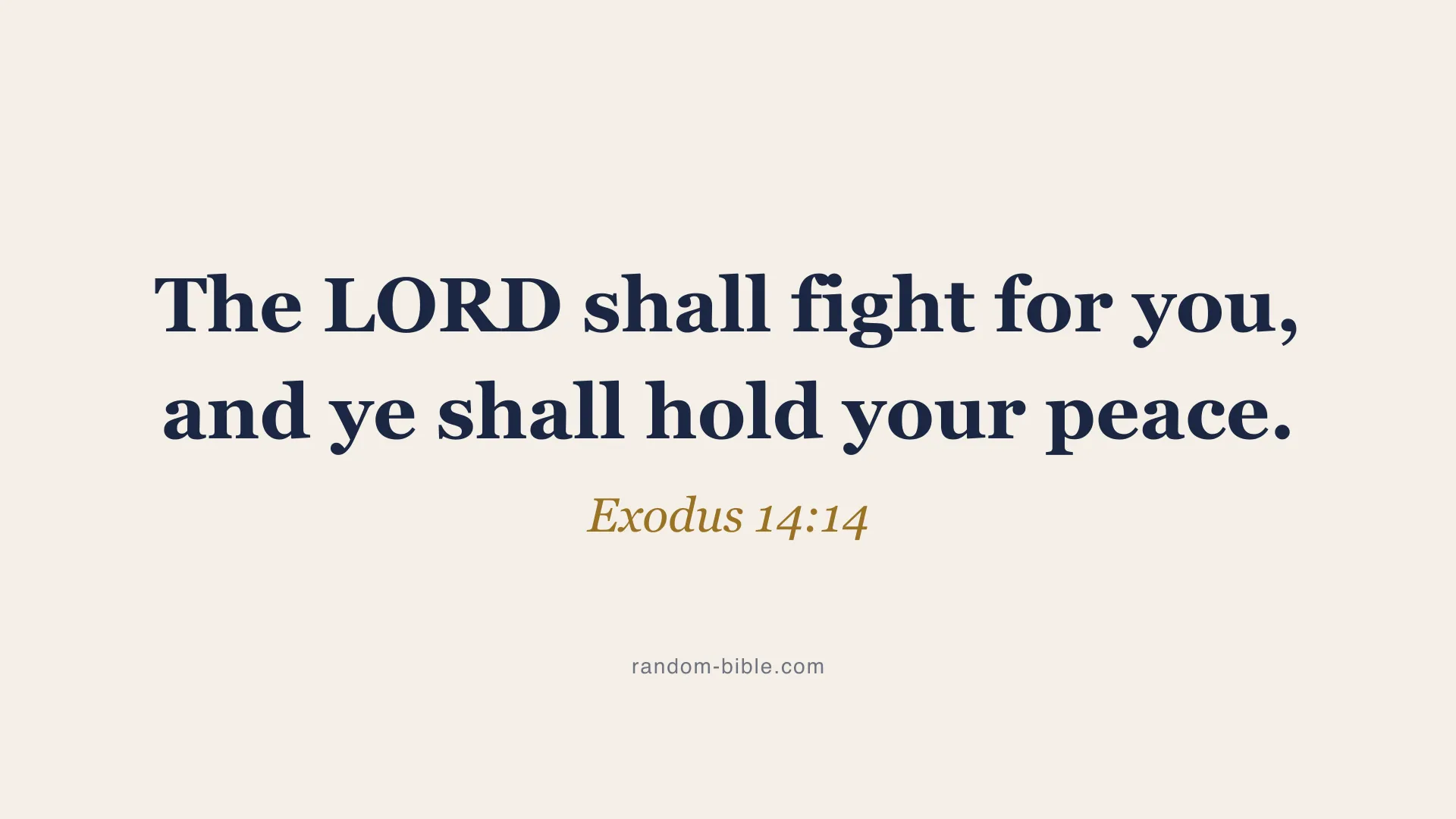 Exodus 14:14 minimal Bible verse wallpaper for desktop and laptop (KJV)