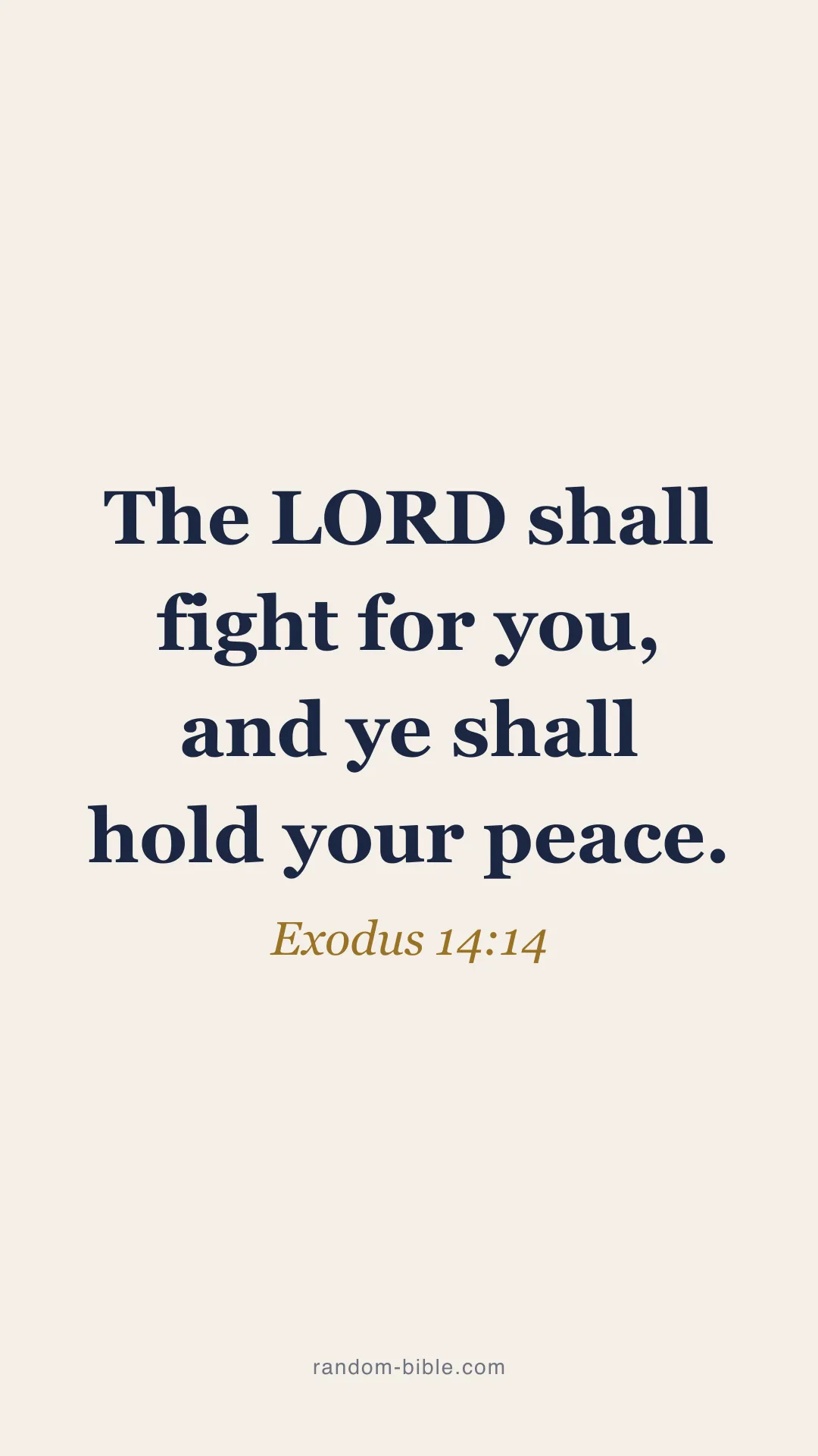 Exodus 14:14 minimal Bible verse wallpaper (KJV)