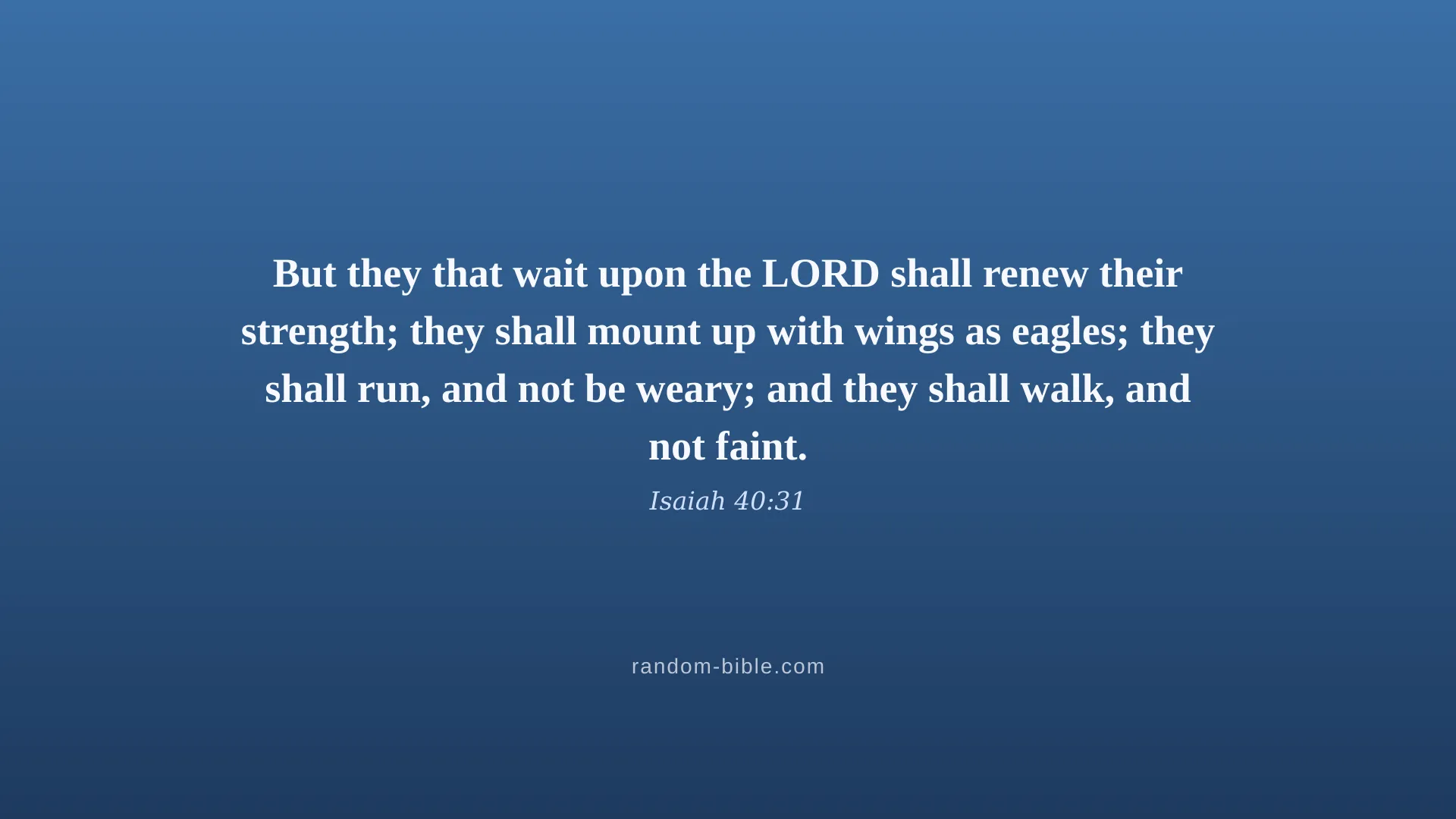 Isaiah 40:31 blue Bible verse wallpaper for desktop and laptop (KJV)
