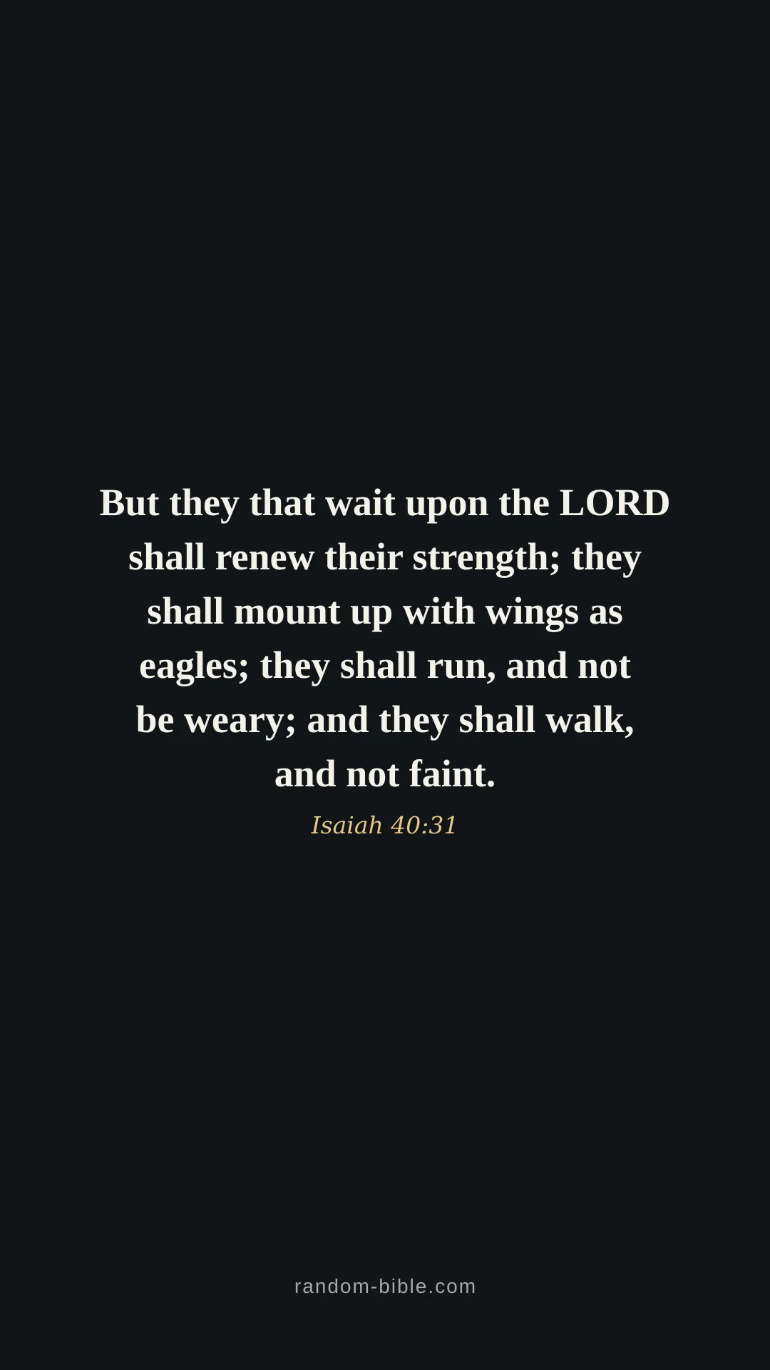 Isaiah 40:31 — black Bible verse wallpaper