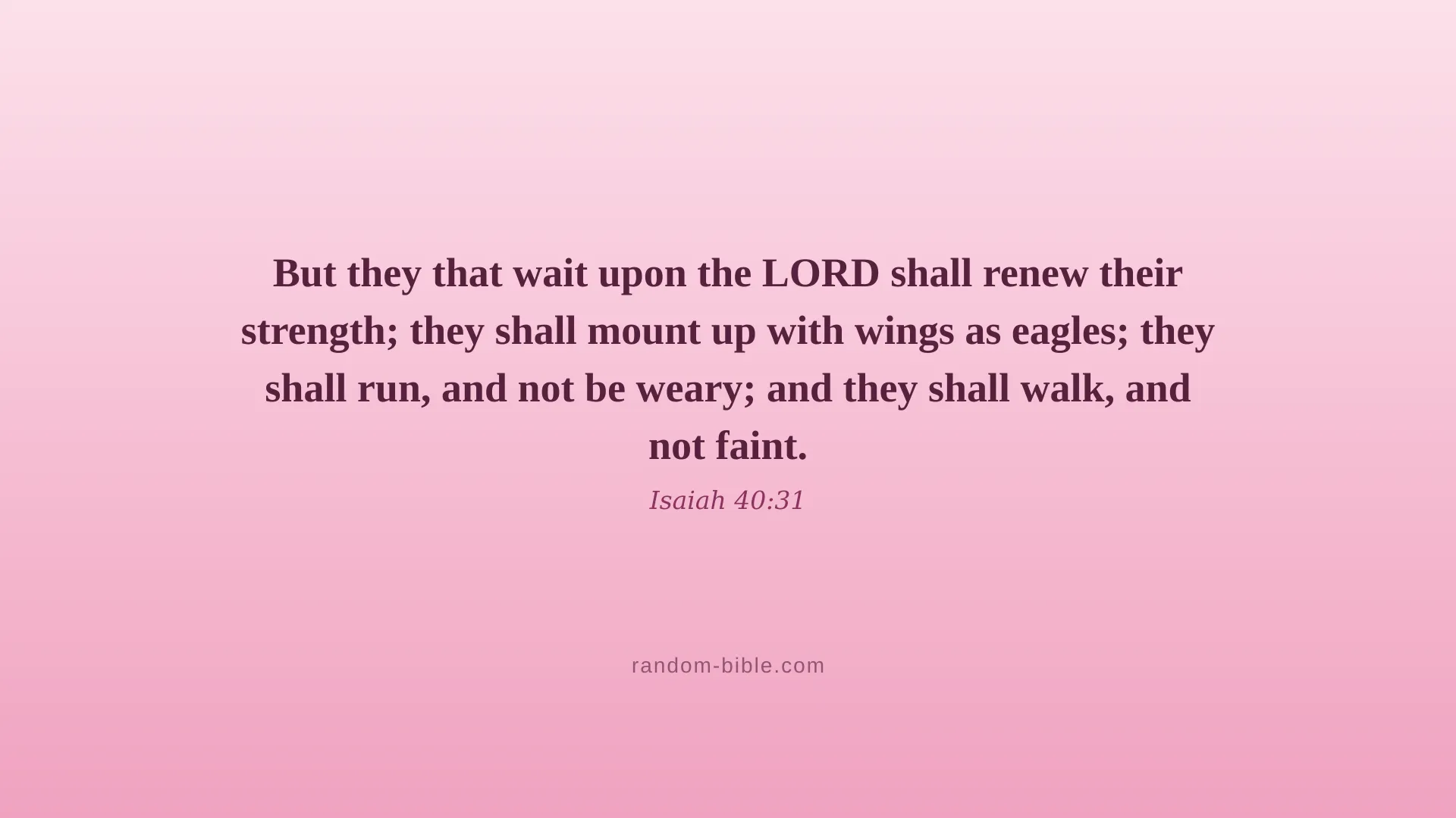 Isaiah 40:31 pink Bible verse wallpaper for desktop and laptop (KJV)