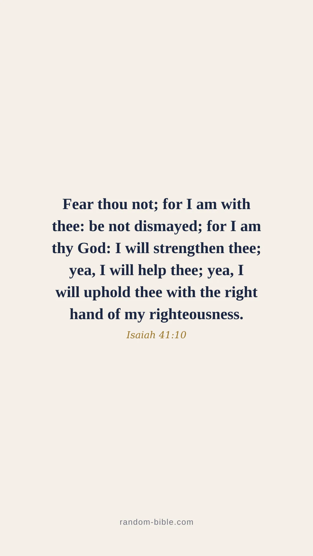 Isaiah 41:10 minimal Bible verse wallpaper (KJV)