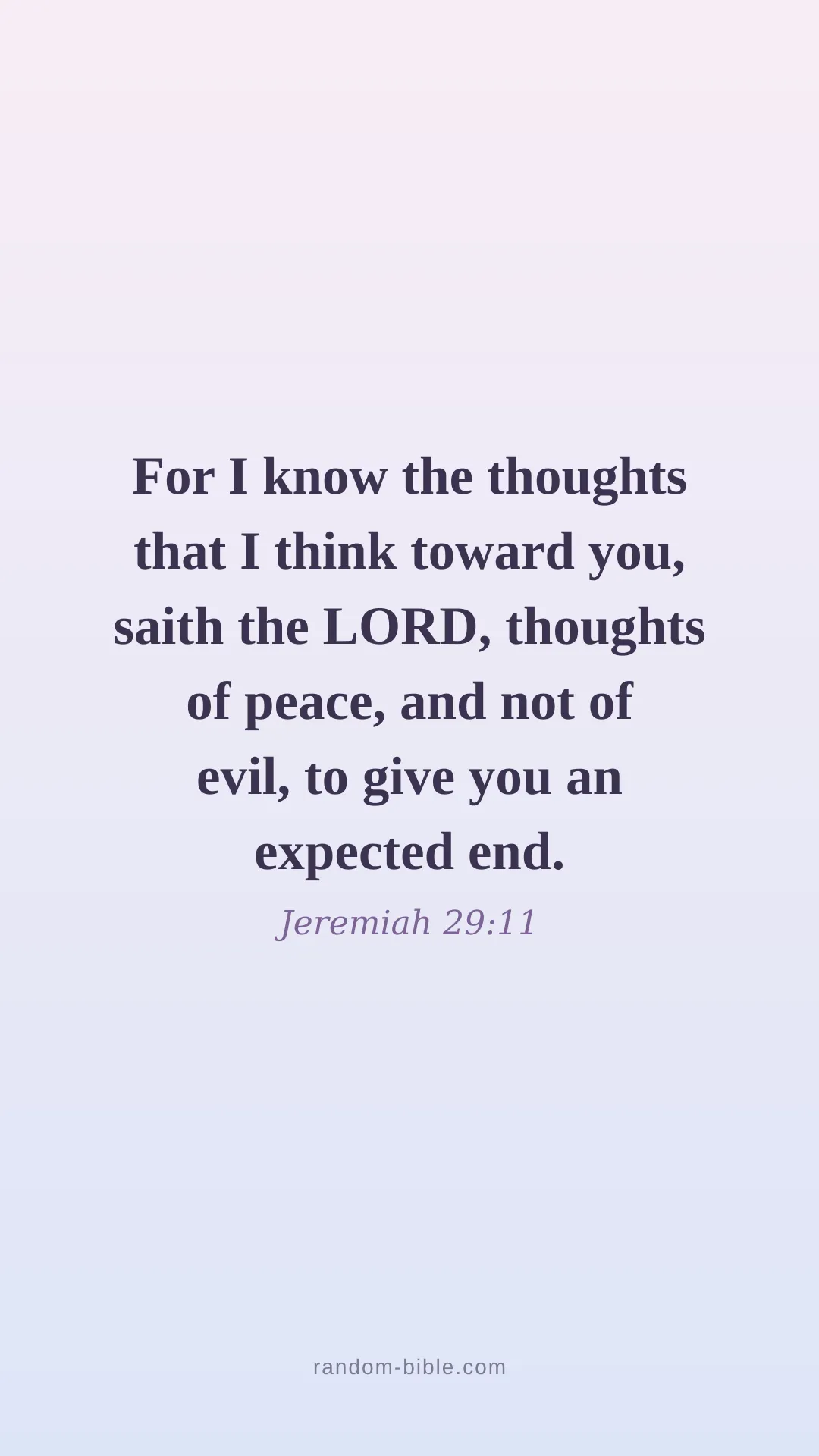 Jeremiah 29:11 aesthetic Bible verse wallpaper (KJV)