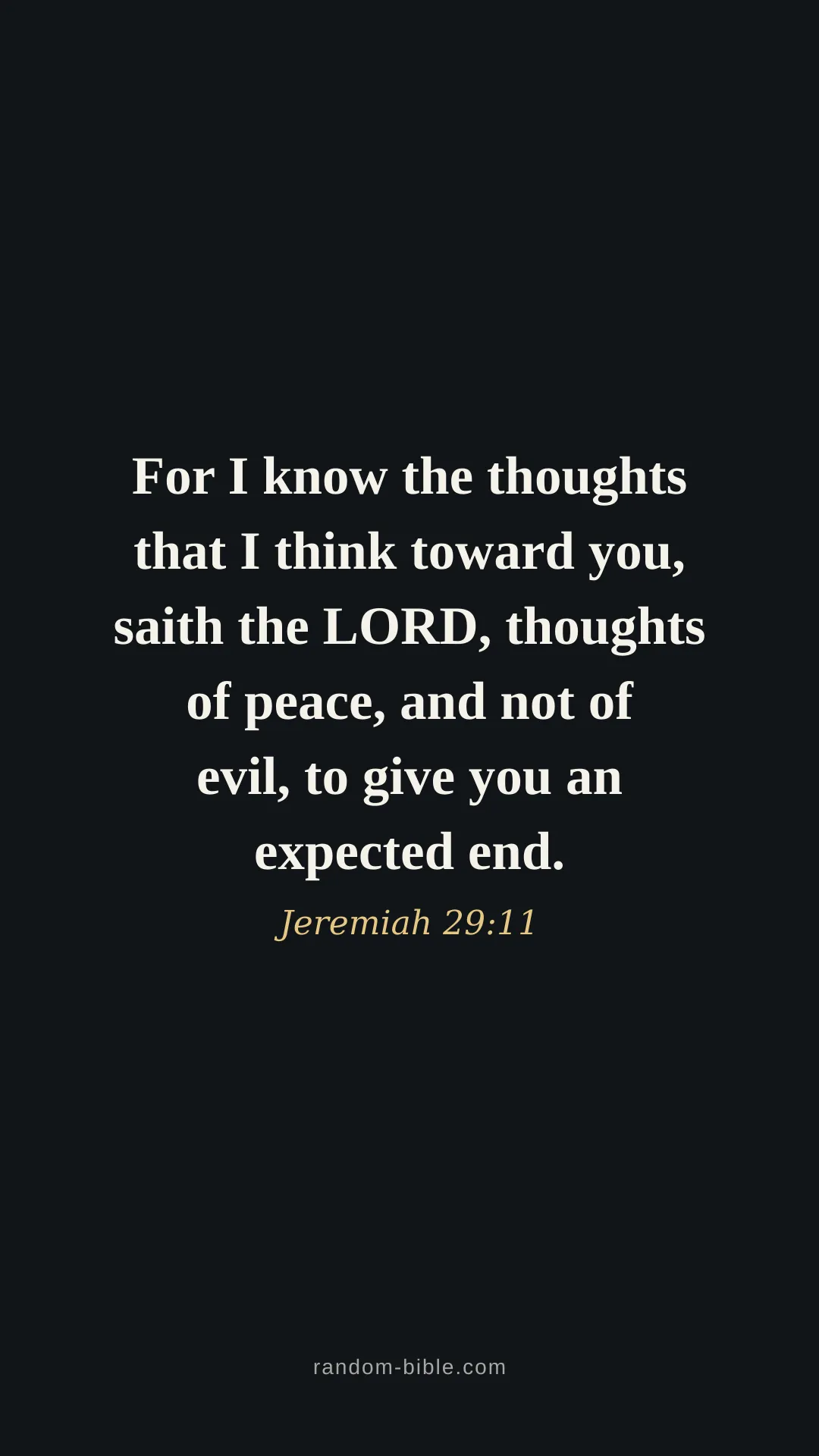 Jeremiah 29:11 dark Bible verse wallpaper (KJV)