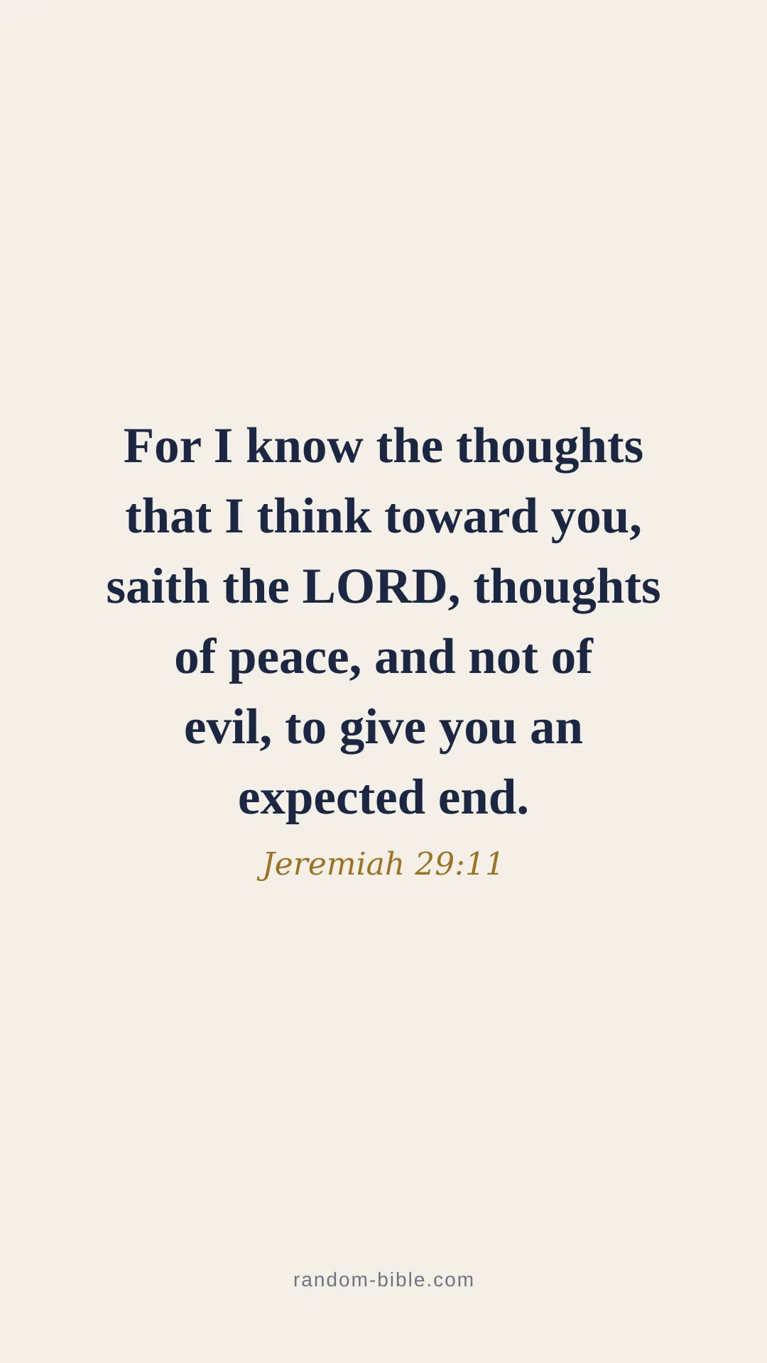 Jeremiah 29:11 minimal Bible verse wallpaper (KJV)