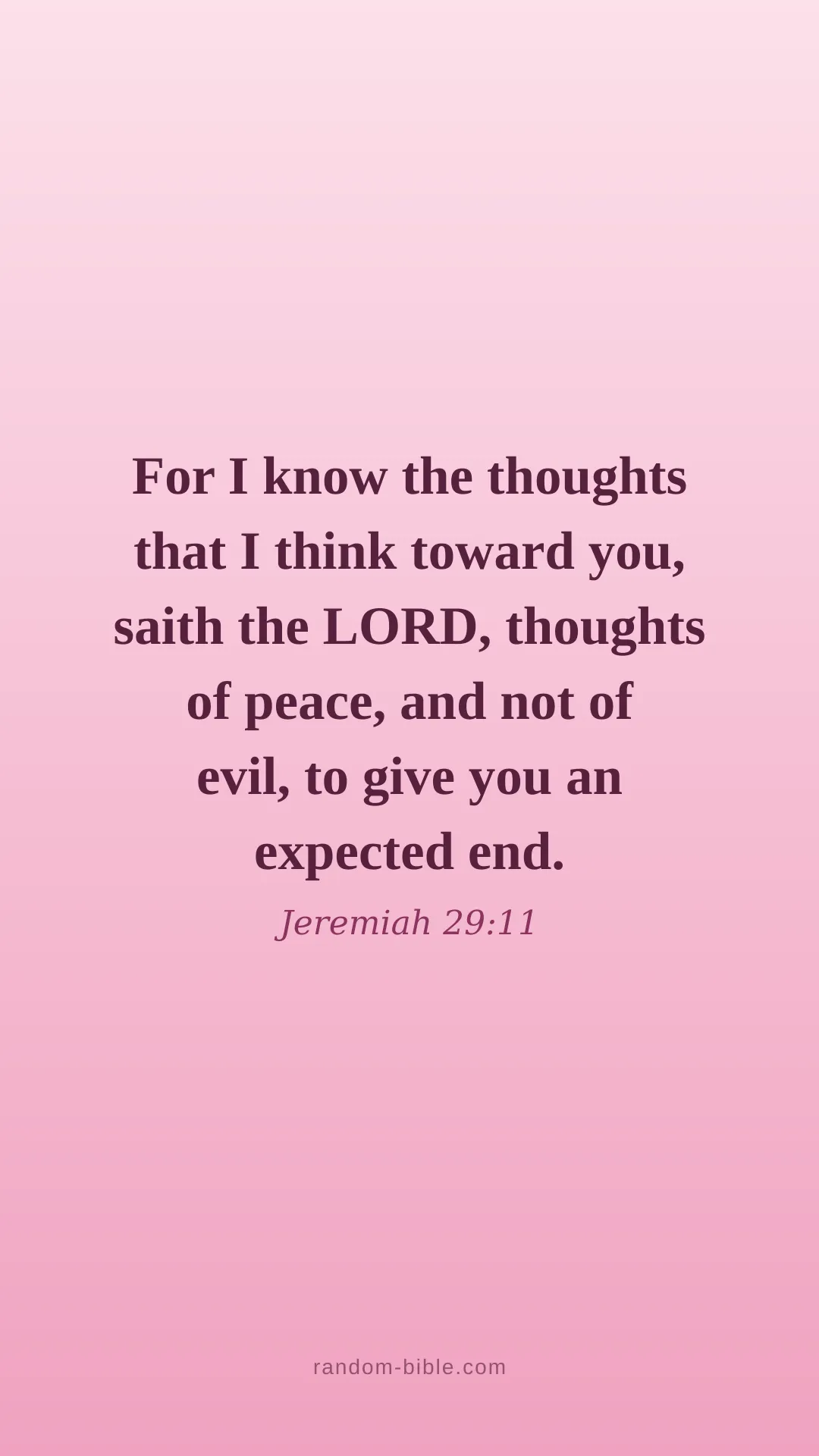 Jeremiah 29:11 pink Bible verse wallpaper (KJV)