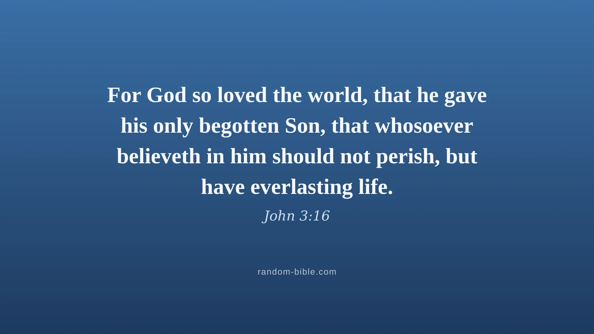 John 3:16 blue Bible verse wallpaper for desktop and laptop (KJV)