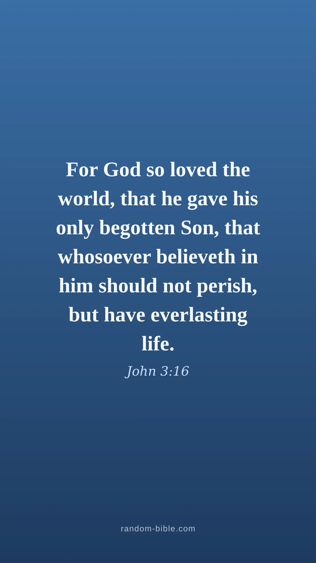 John 3:16 blue Bible verse wallpaper (KJV)