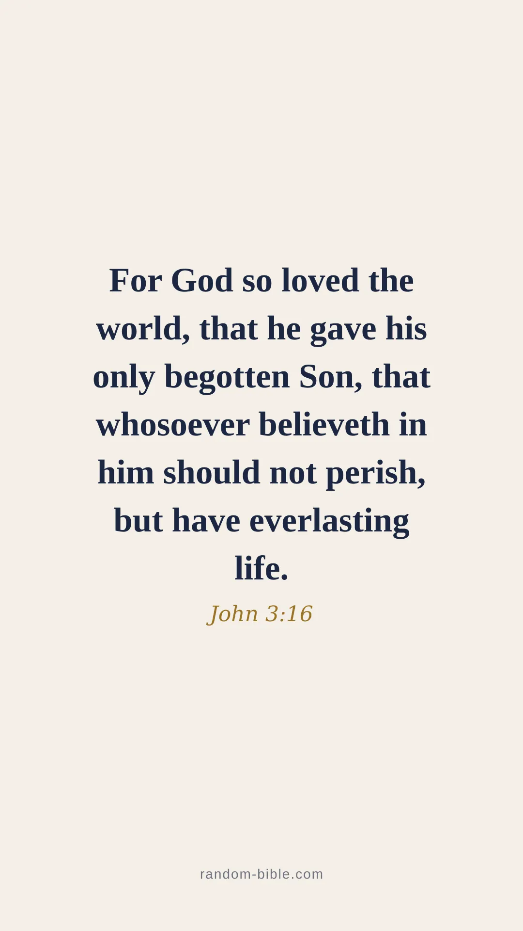 John 3:16 minimal Bible verse wallpaper (KJV)