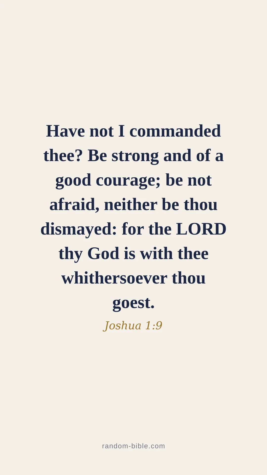 Joshua 1:9 minimal Bible verse wallpaper (KJV)