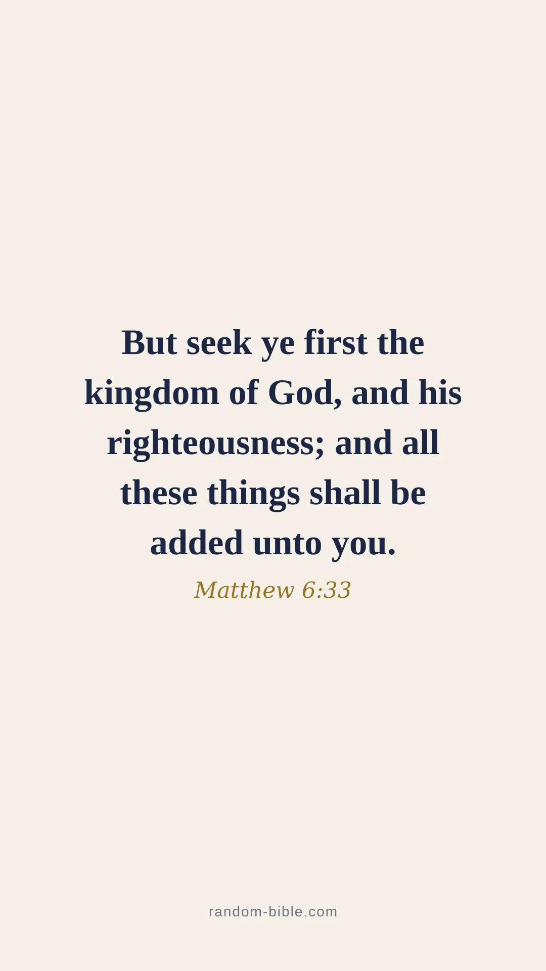 Matthew 6:33 minimal Bible verse wallpaper (KJV)