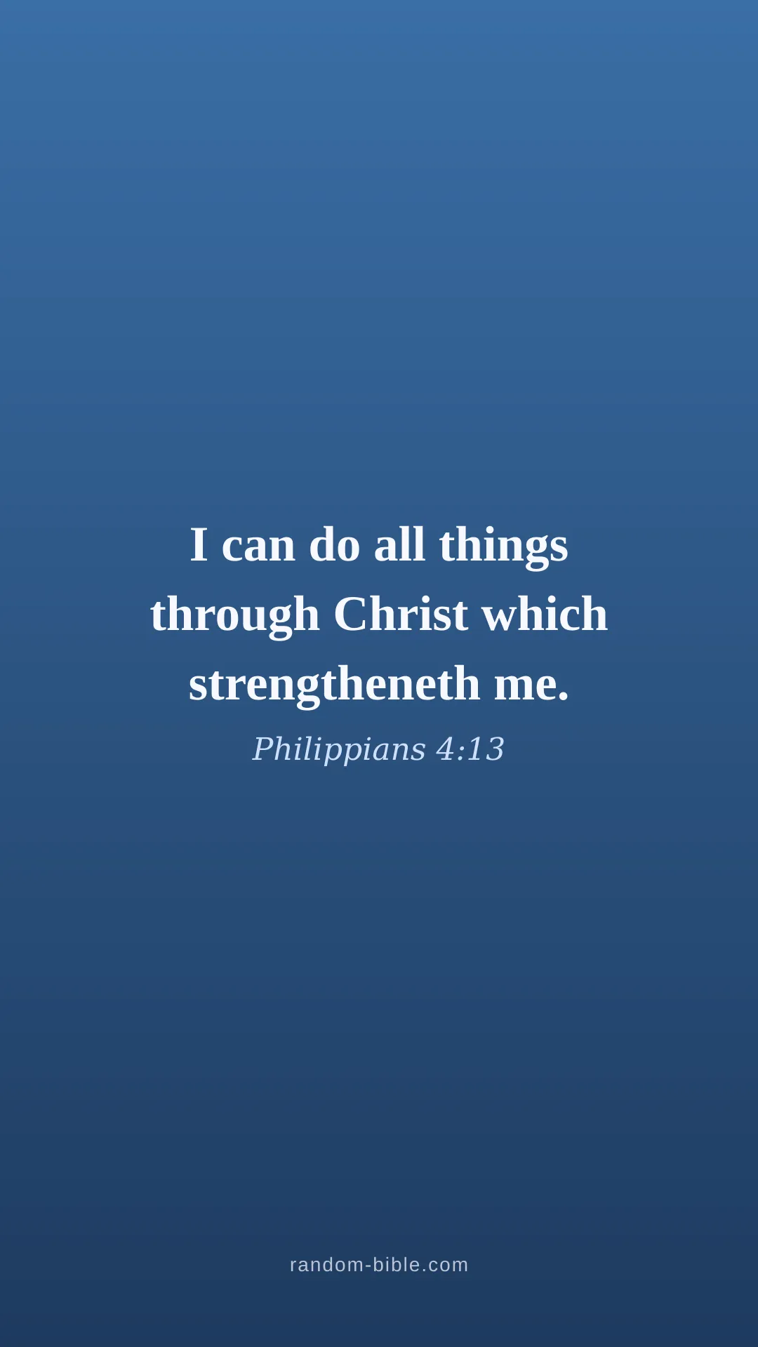 Philippians 4:13 blue Bible verse wallpaper (KJV)