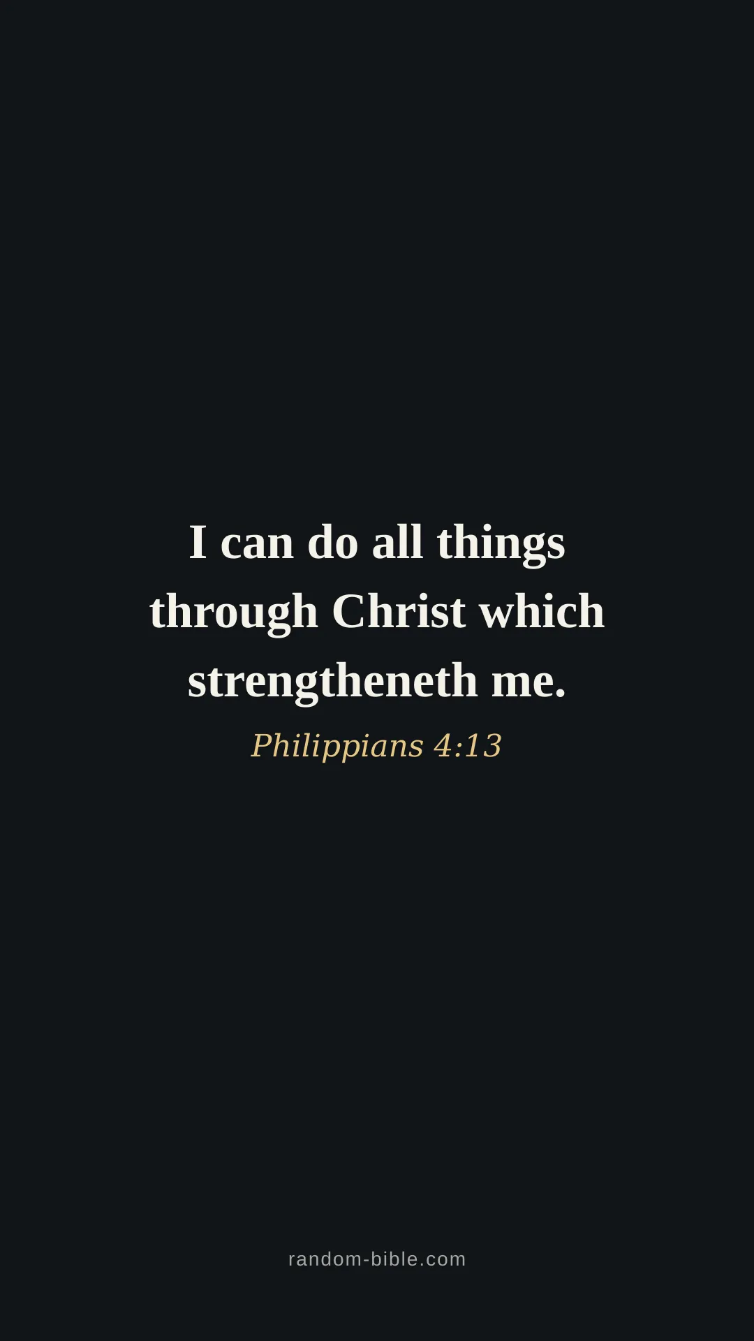 Philippians 4:13 dark Bible verse wallpaper (KJV)