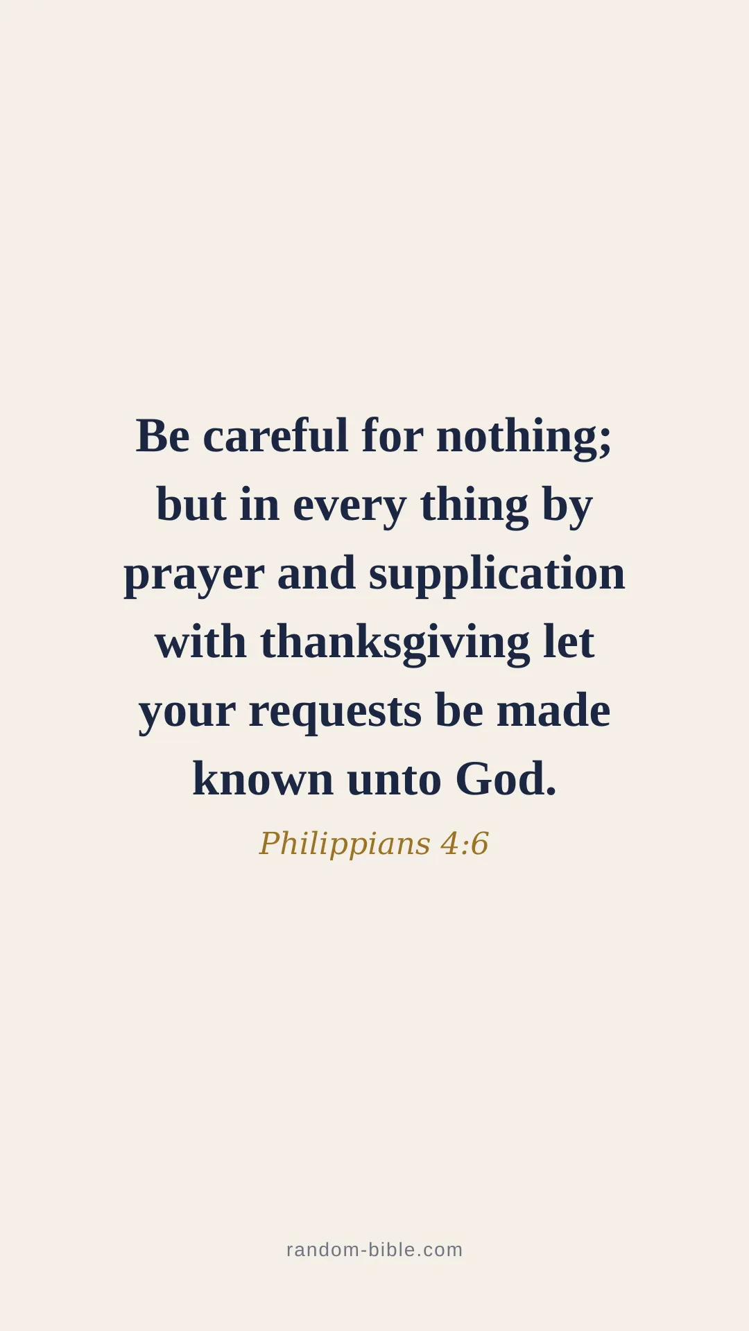 Philippians 4:6 minimal Bible verse wallpaper (KJV)