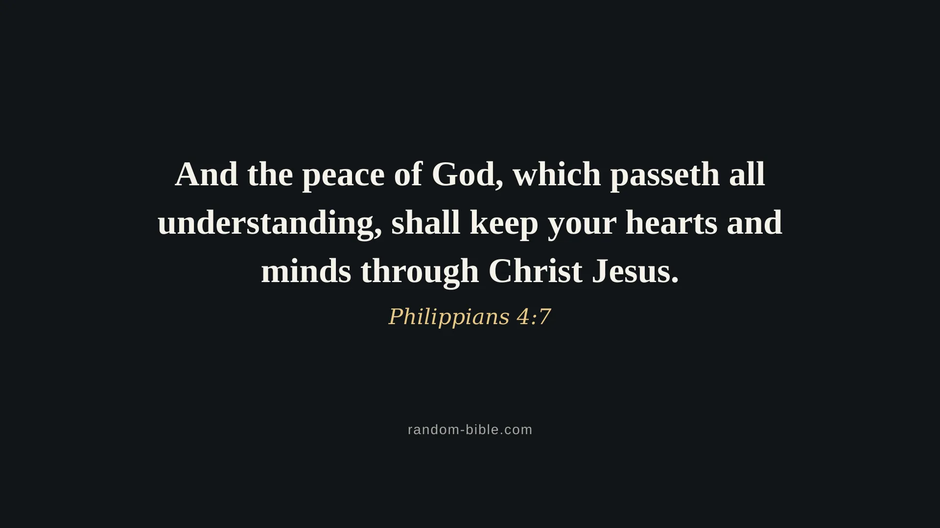 Philippians 4:7 dark Bible verse wallpaper for desktop and laptop (KJV)