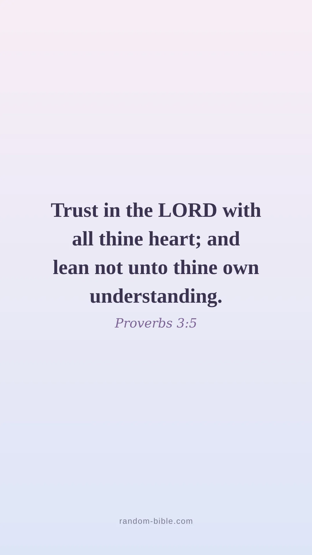 Proverbs 3:5 aesthetic Bible verse wallpaper (KJV)