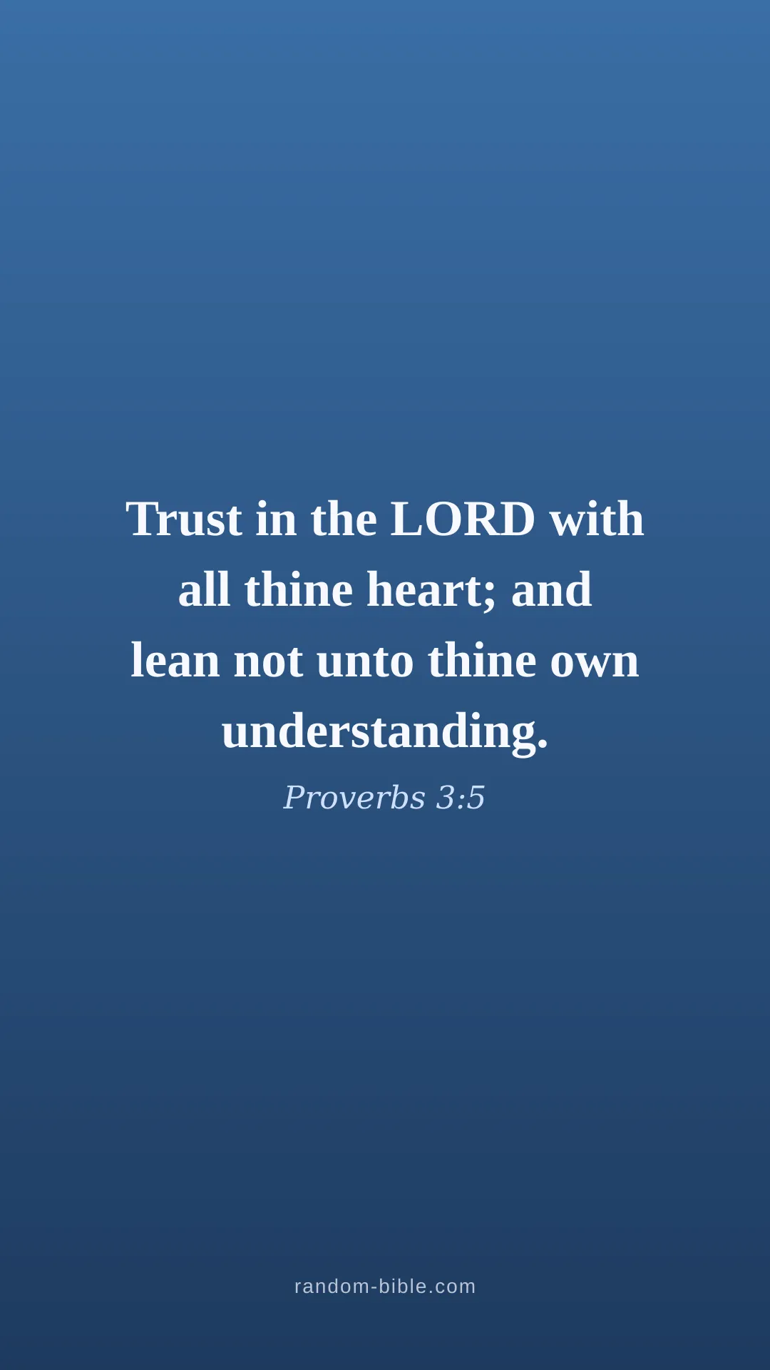 Proverbs 3:5 blue Bible verse wallpaper (KJV)