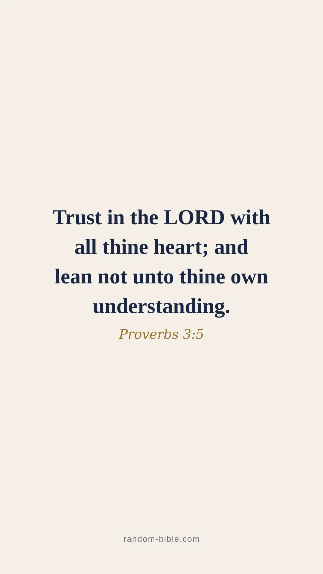 Proverbs 3:5 minimal Bible verse wallpaper (KJV)