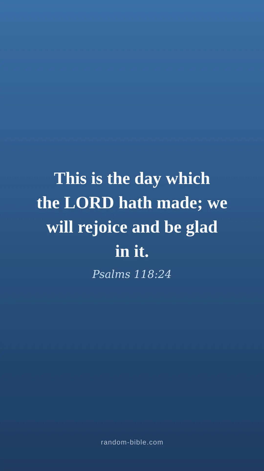 Psalms 118:24 — blue Bible verse wallpaper