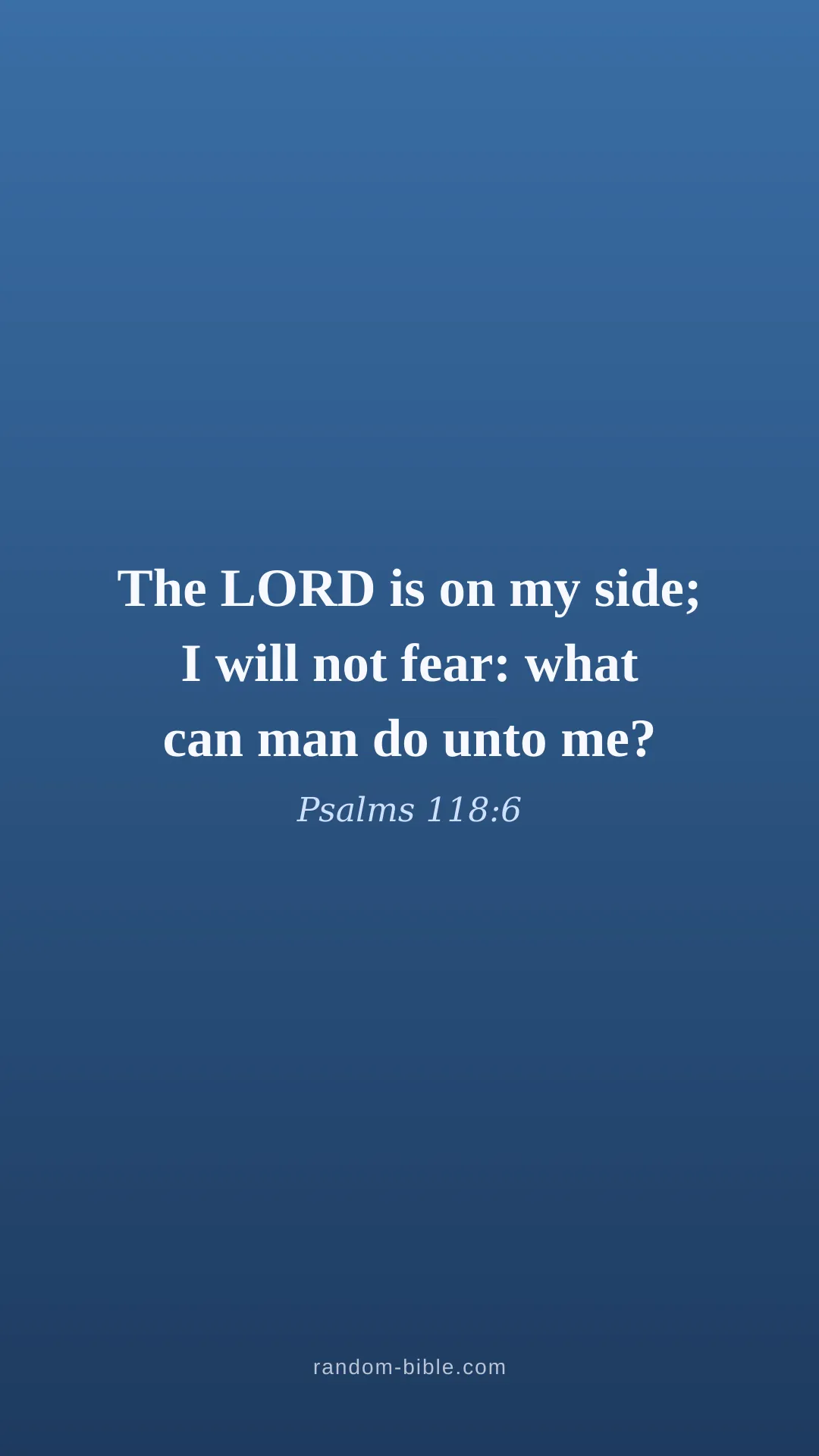 Psalms 118:6 — blue Bible verse wallpaper