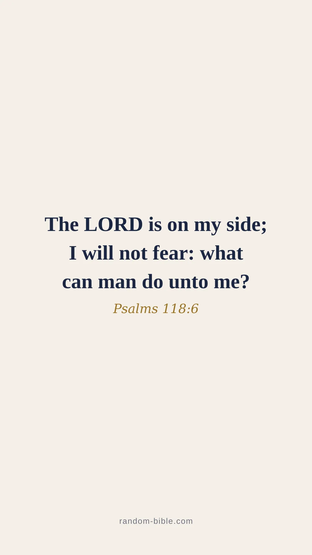 Psalms 118:6 minimal Bible verse wallpaper (KJV)