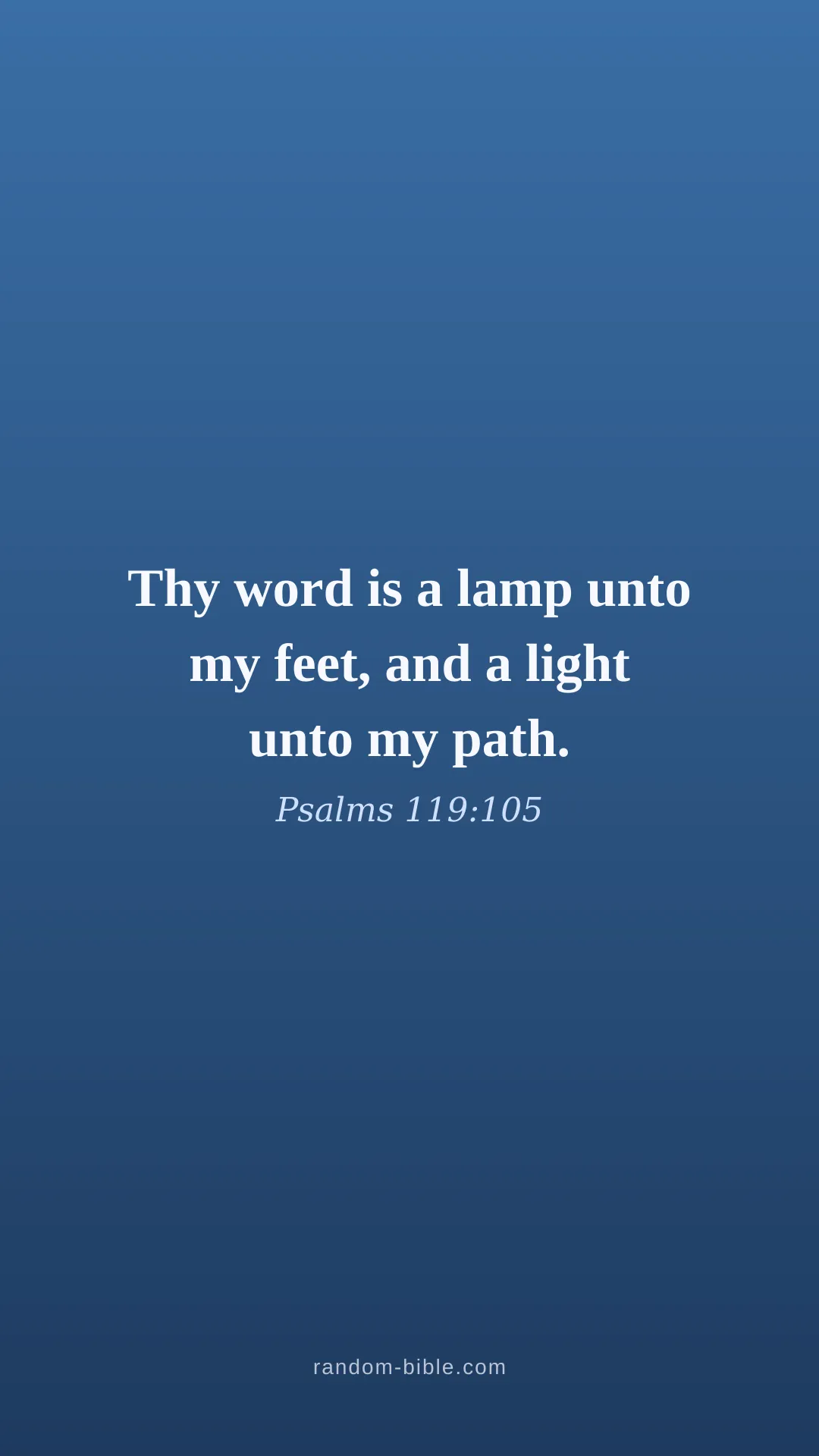 Psalms 119:105 — blue Bible verse wallpaper