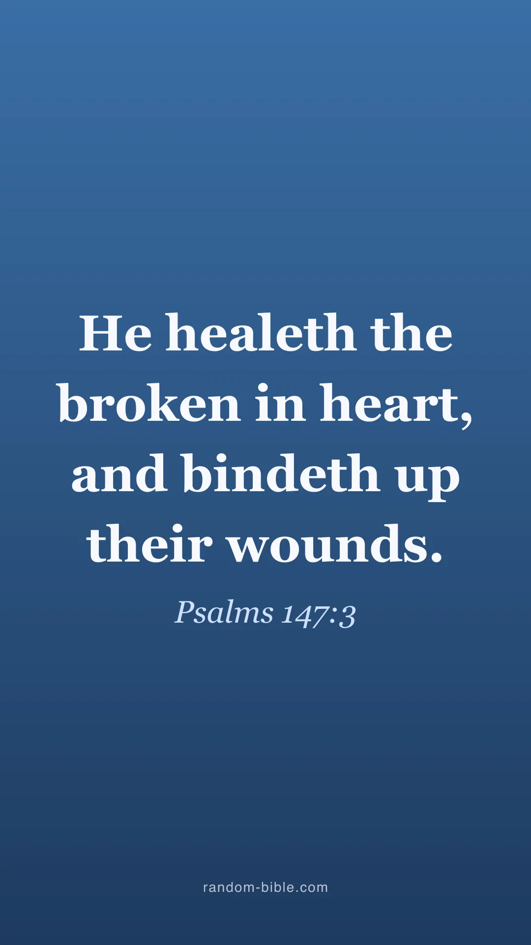 Psalms 147:3 blue Bible verse wallpaper (KJV)