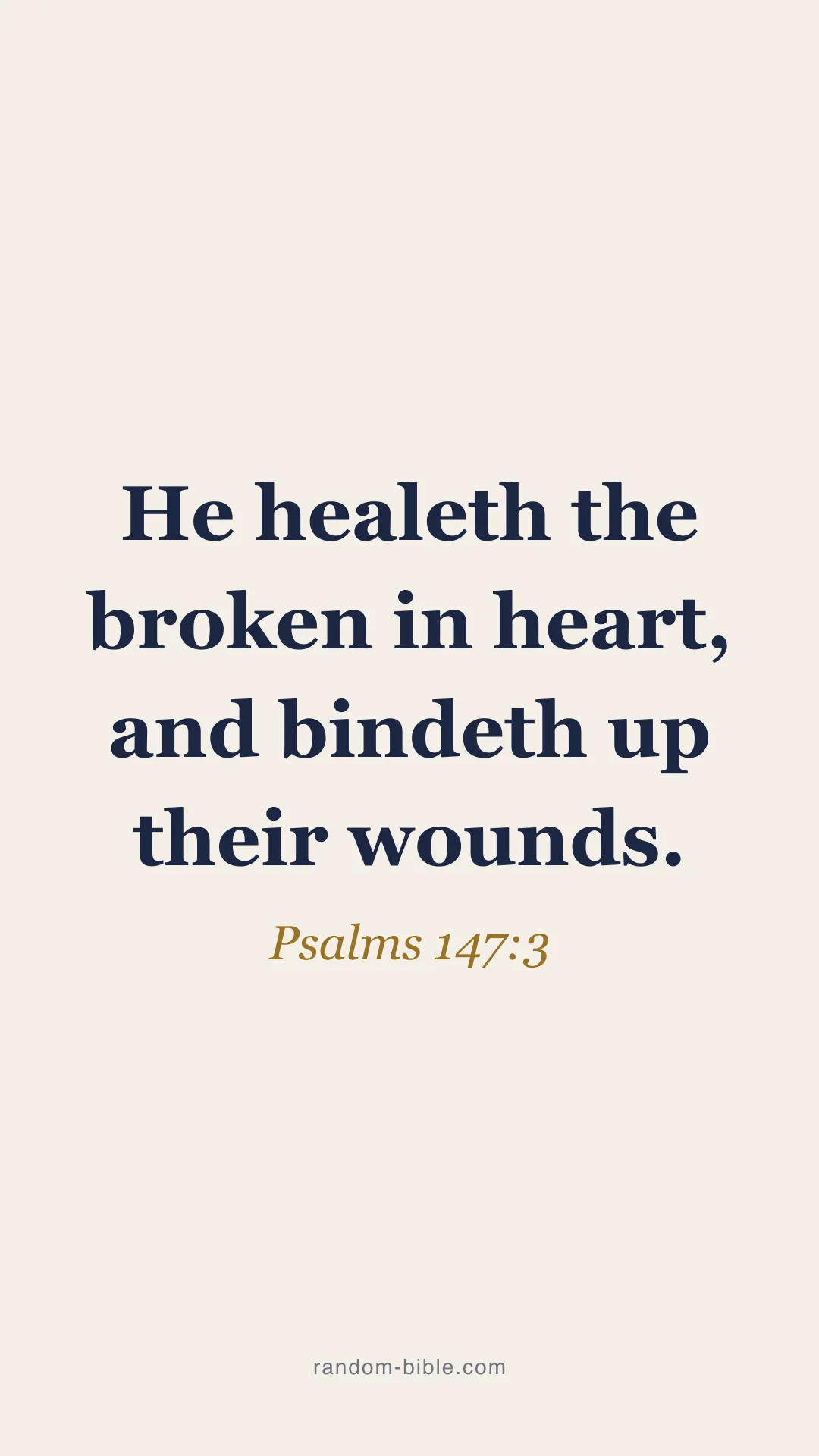 Psalms 147:3 minimal Bible verse wallpaper (KJV)