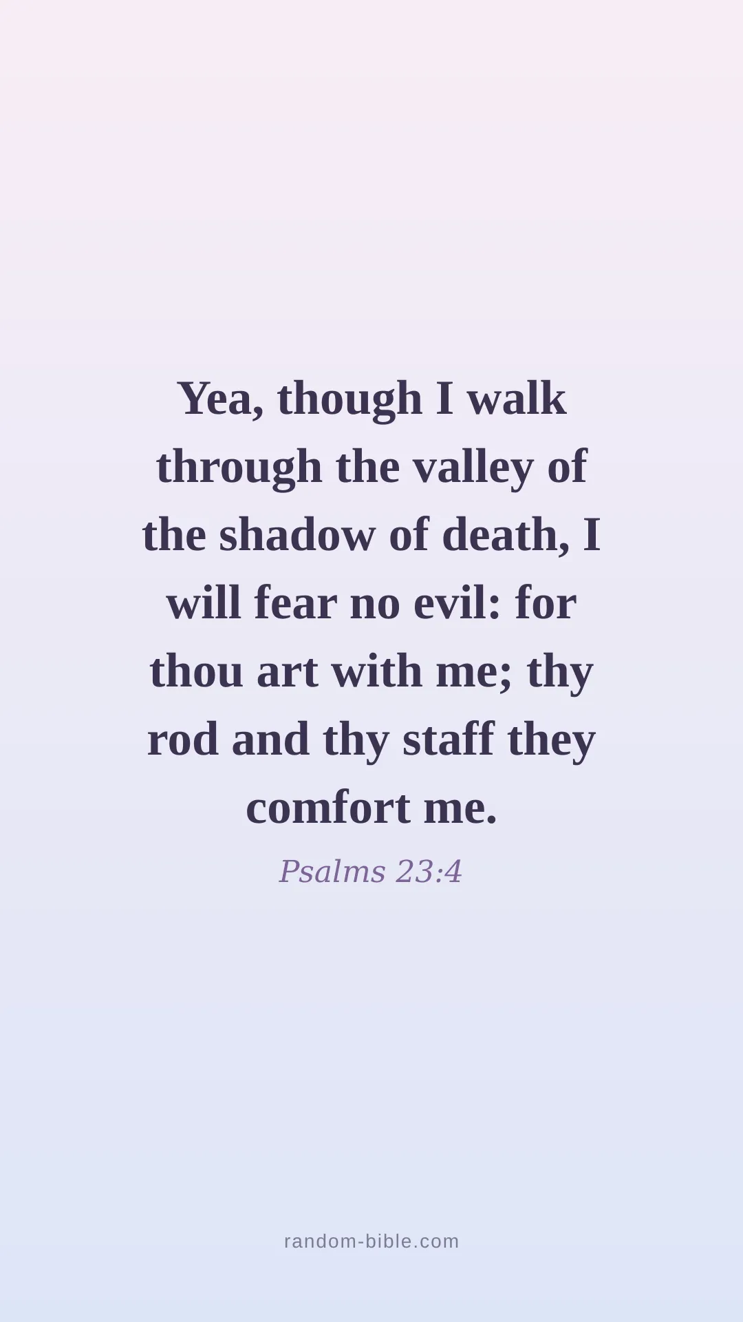 Psalms 23:4 — aesthetic Bible verse wallpaper