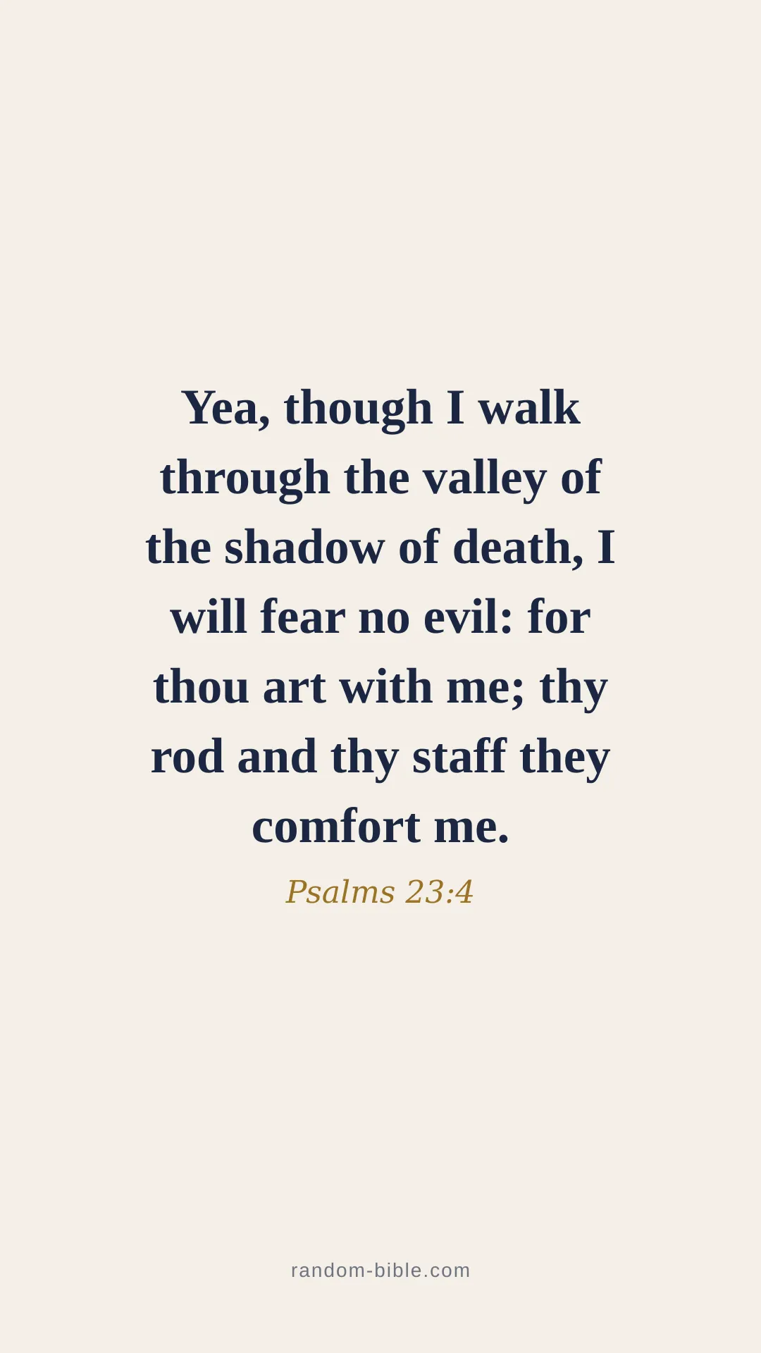 Psalms 23:4 minimal Bible verse wallpaper (KJV)