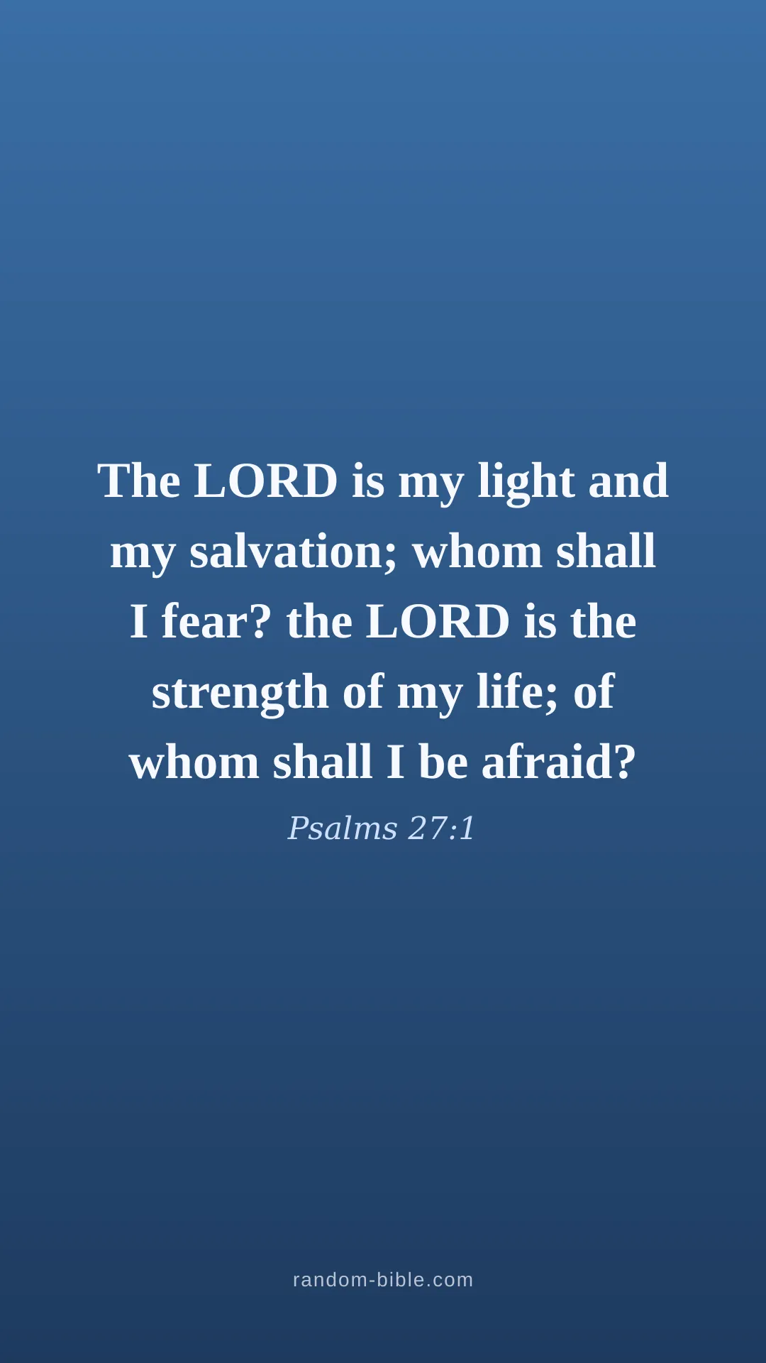 Psalms 27:1 — blue Bible verse wallpaper