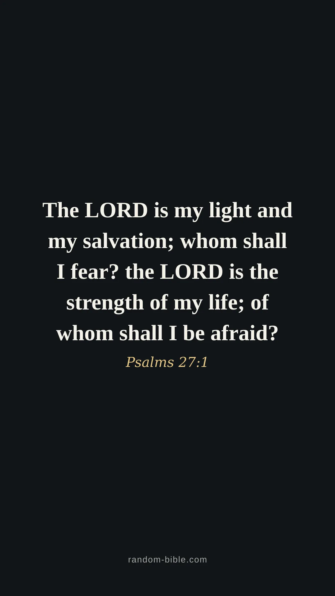 Psalms 27:1 — black Bible verse wallpaper