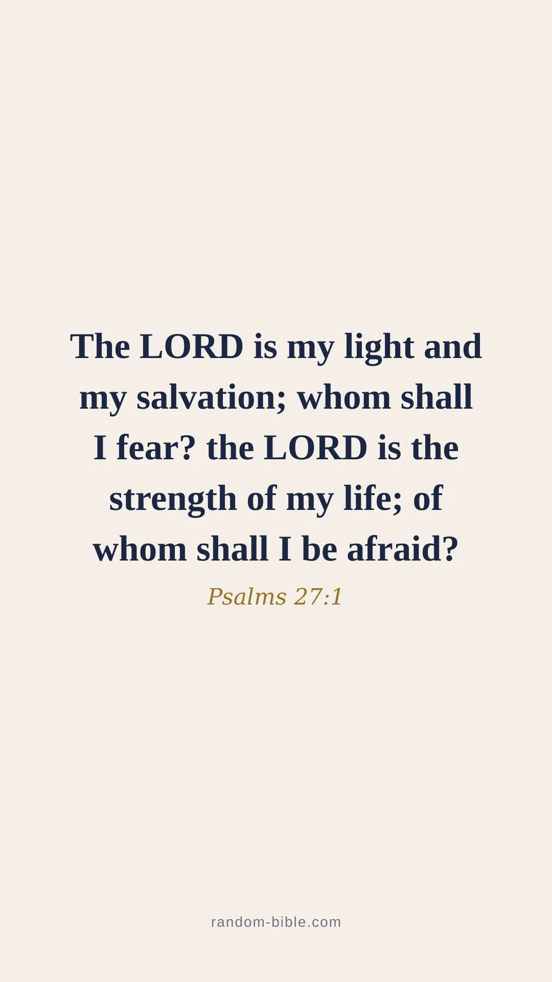 Psalms 27:1 minimal Bible verse wallpaper (KJV)