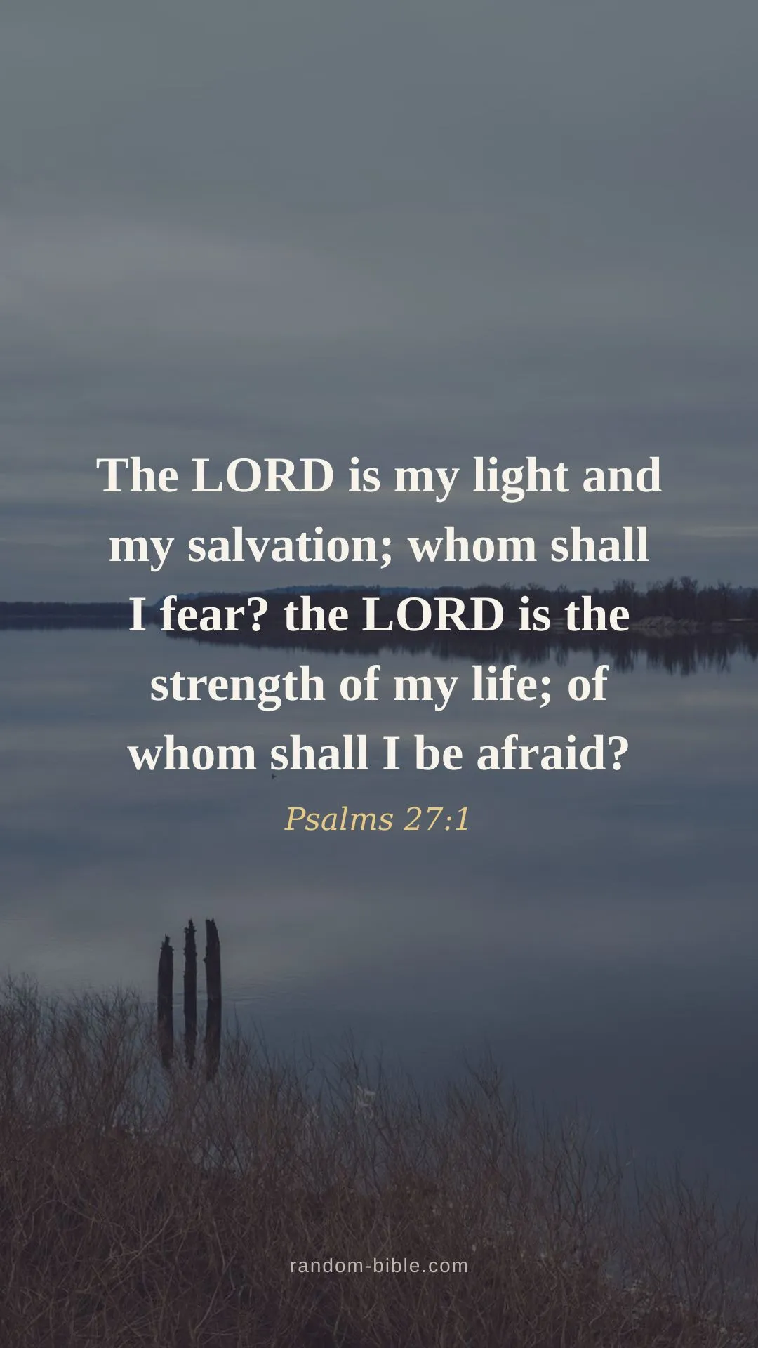 Psalms 27:1 — lock screen Bible verse wallpaper