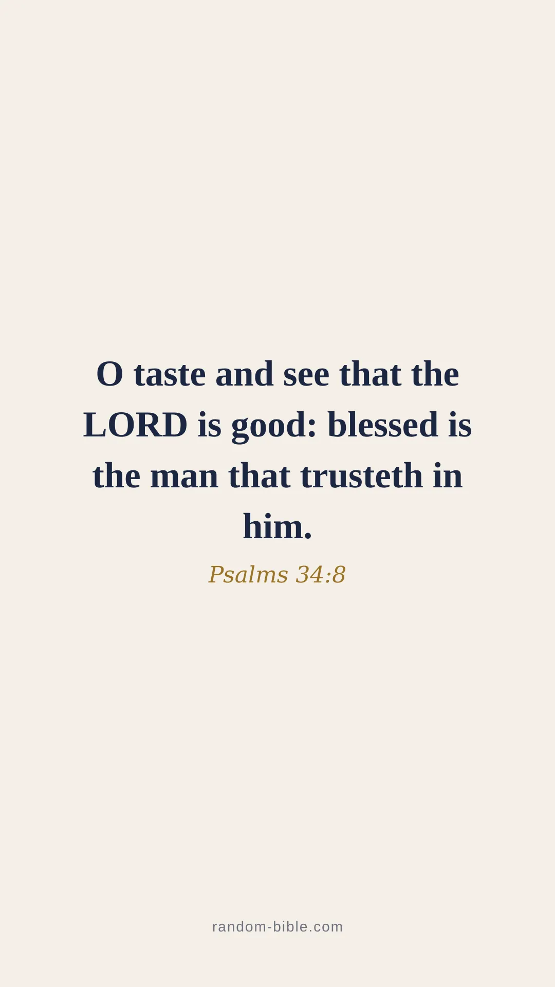 Psalms 34:8 minimal Bible verse wallpaper (KJV)
