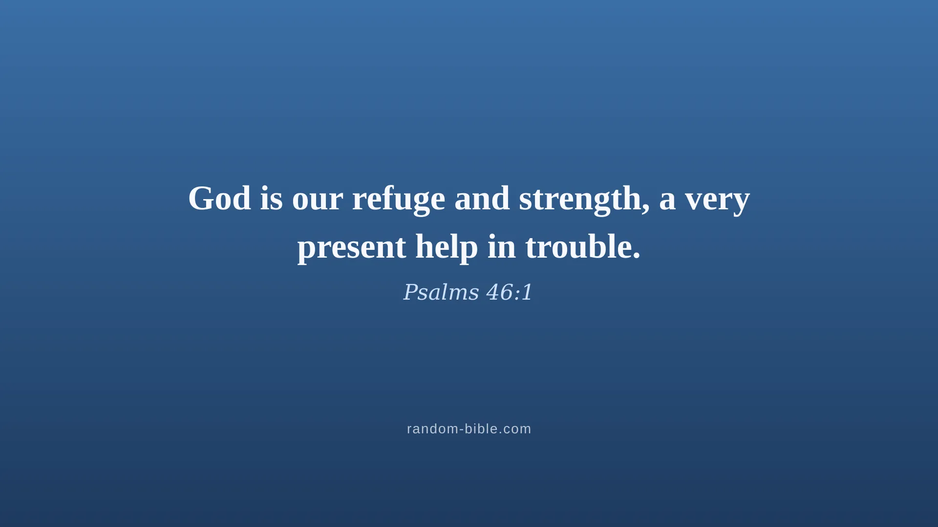 Psalms 46:1 blue Bible verse wallpaper for desktop and laptop (KJV)