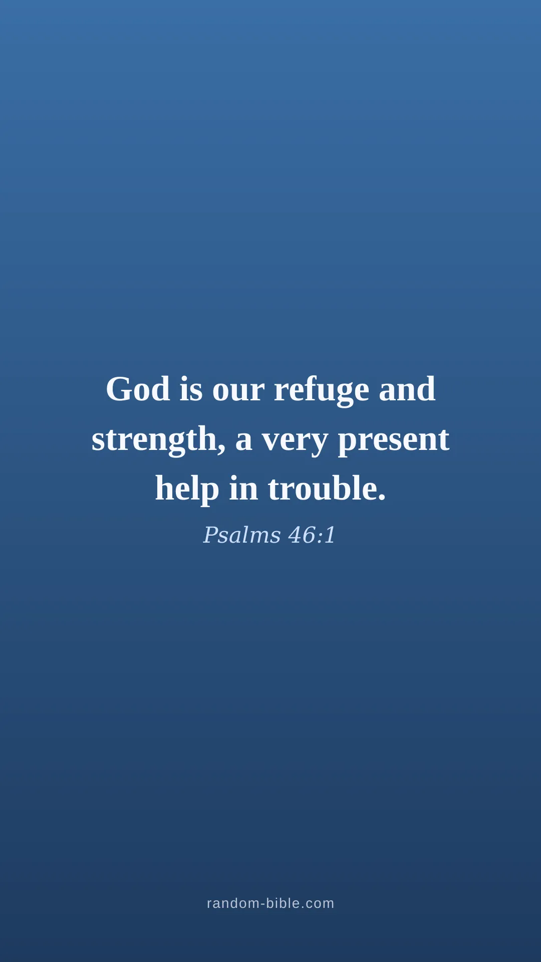 Psalms 46:1 — blue Bible verse wallpaper