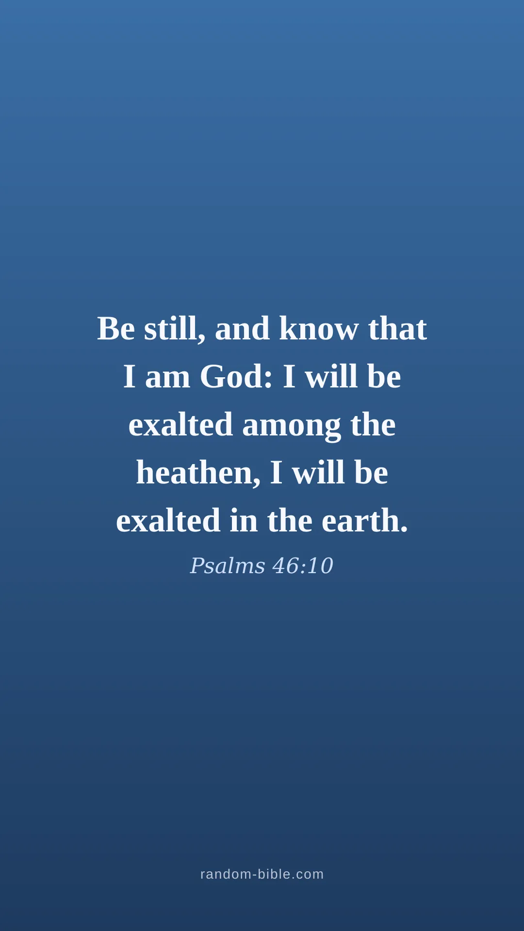 Psalms 46:10 — blue Bible verse wallpaper