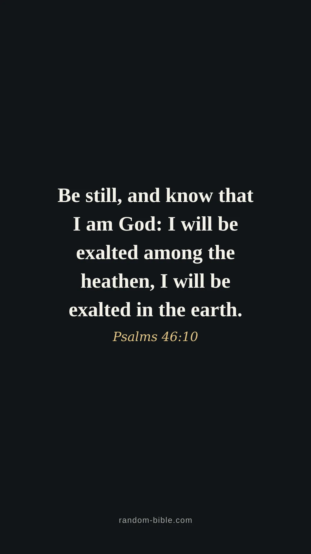 Psalms 46:10 — black Bible verse wallpaper