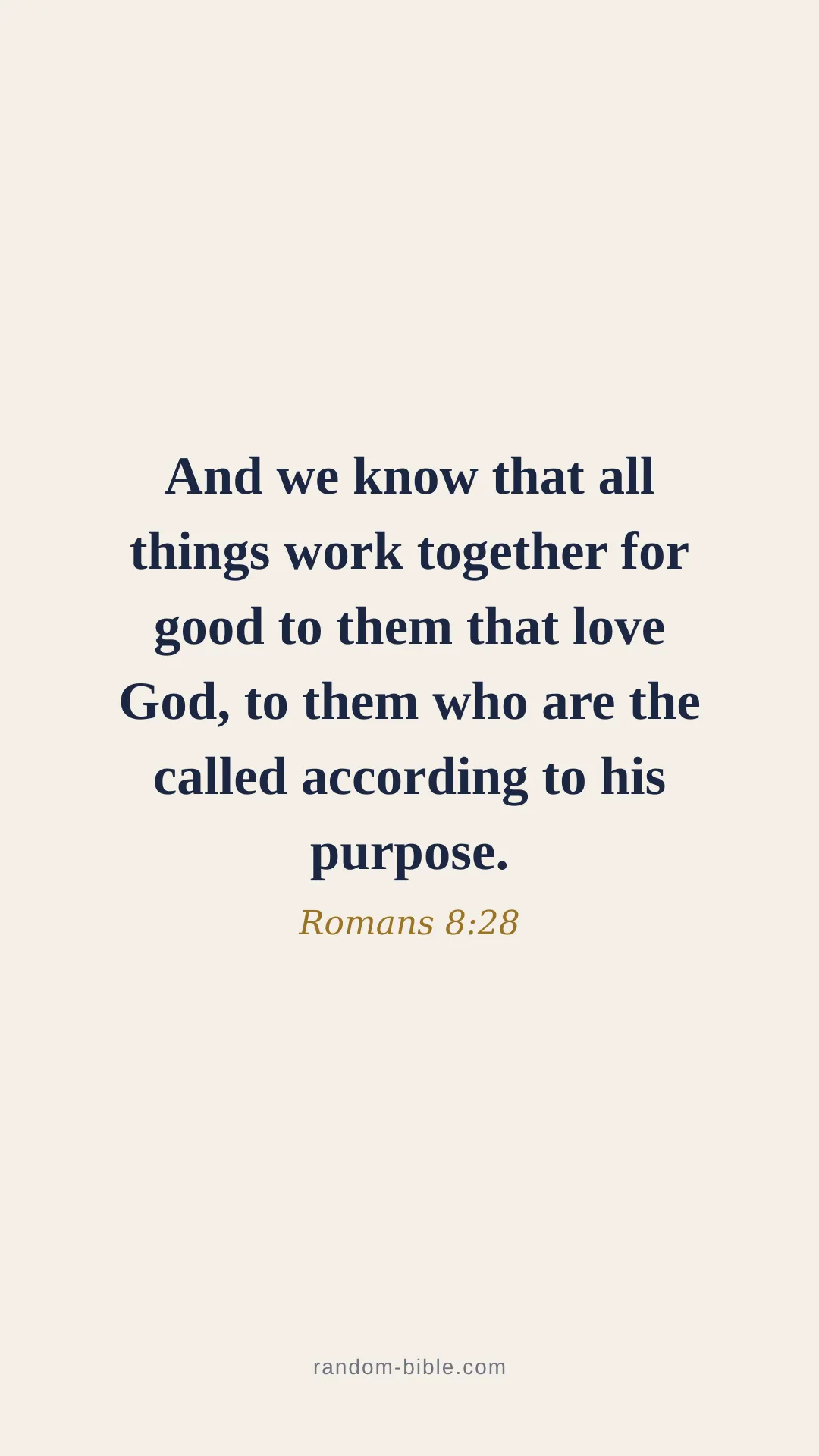 Romans 8:28 minimal Bible verse wallpaper (KJV)