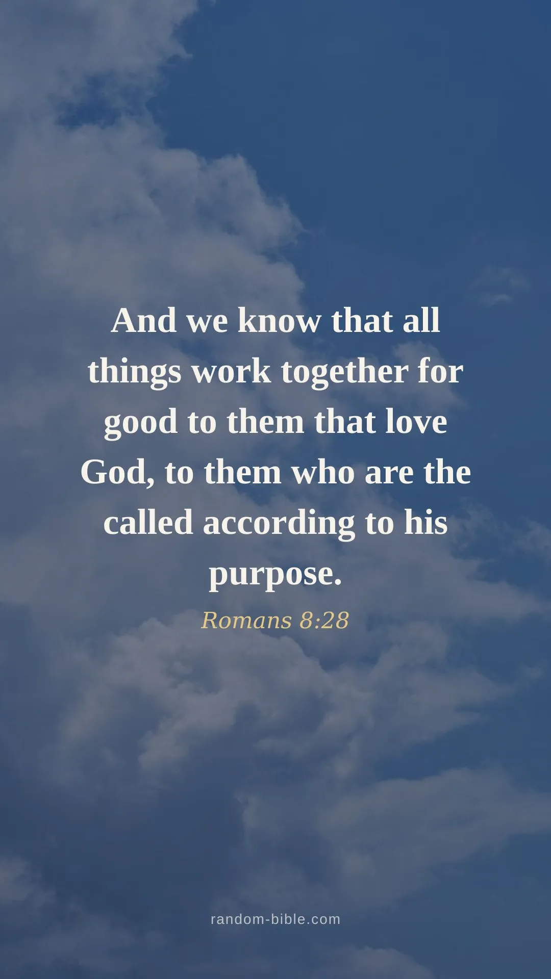 Romans 8:28 — lock screen Bible verse wallpaper