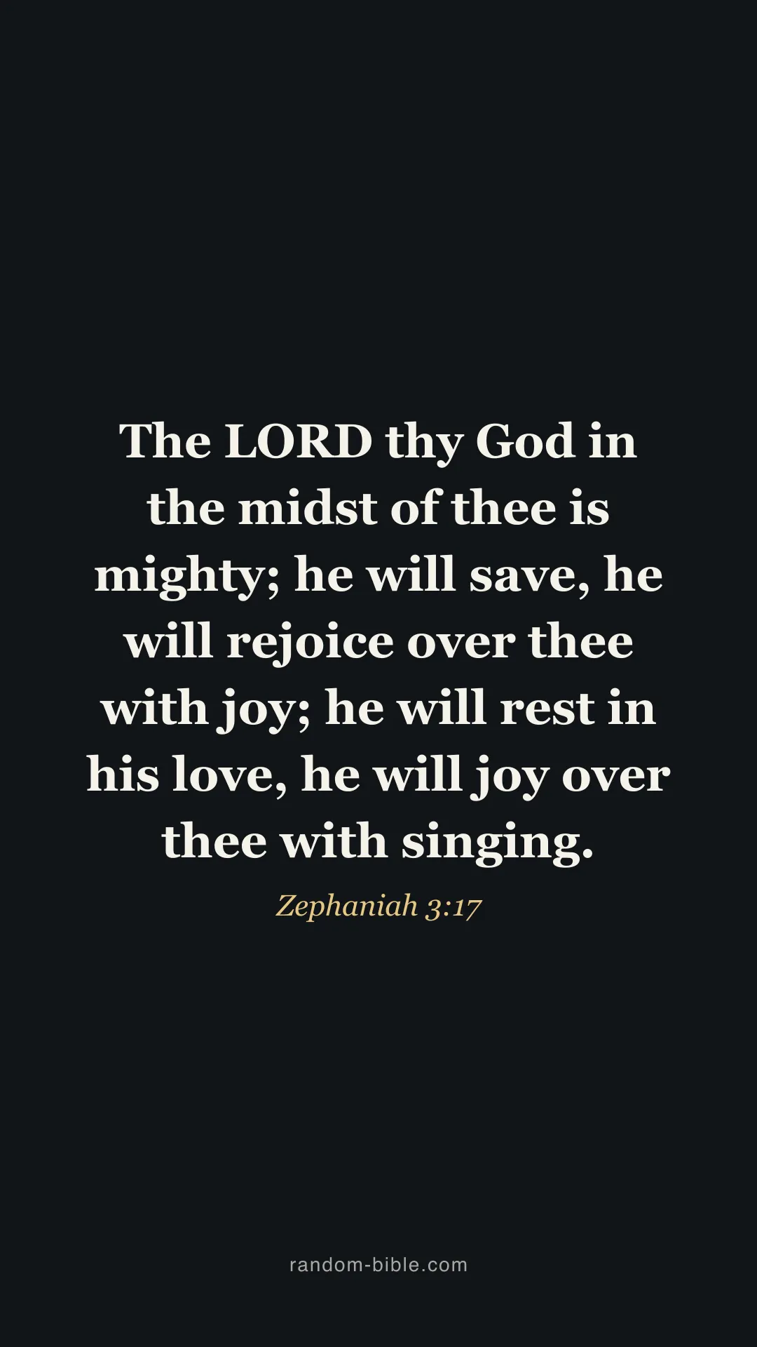 Zephaniah 3:17 dark Bible verse wallpaper (KJV)