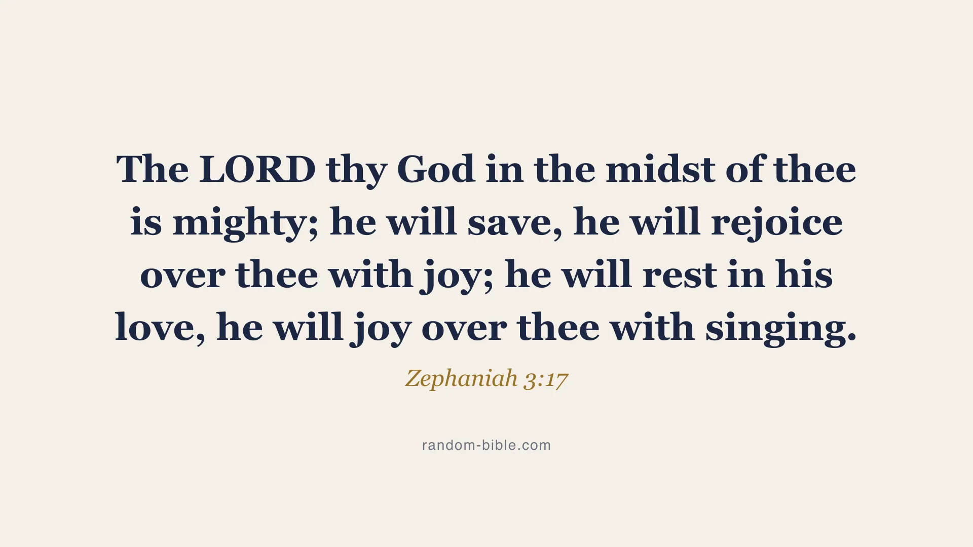Zephaniah 3:17 minimal Bible verse wallpaper for desktop and laptop (KJV)